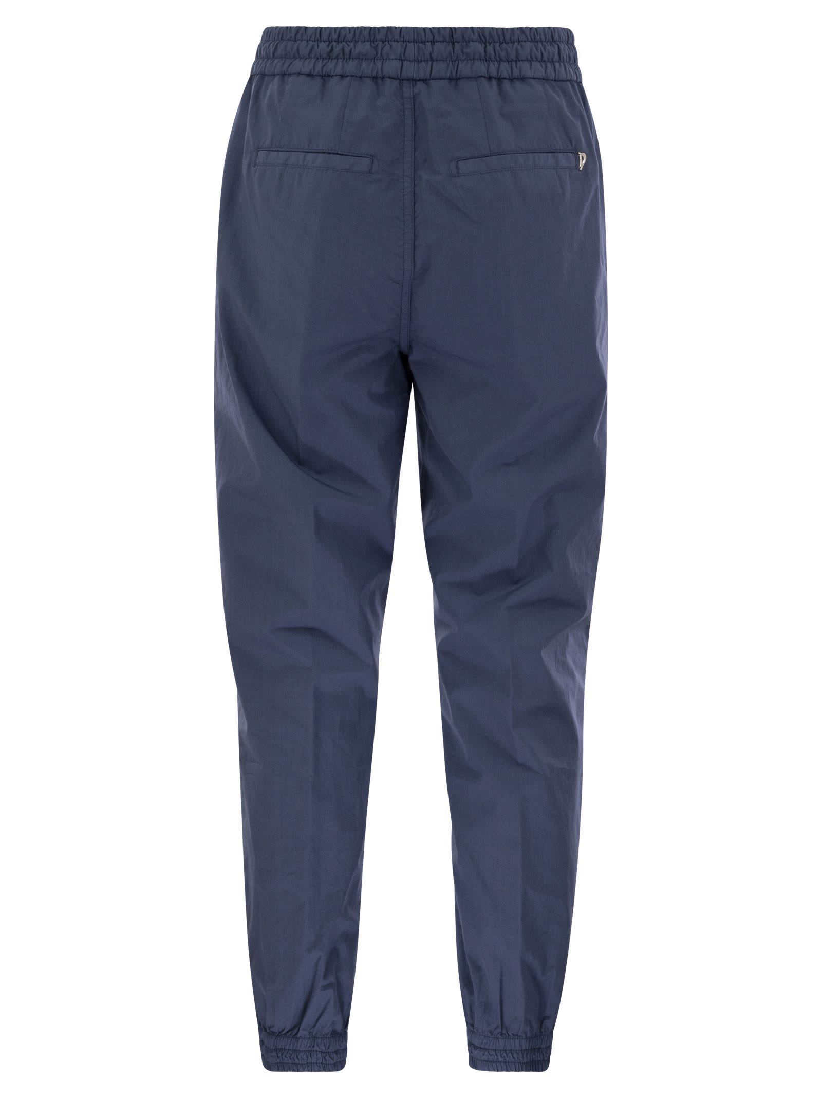Shop Dondup Alba - Cotton Jogger Trousers In Blue