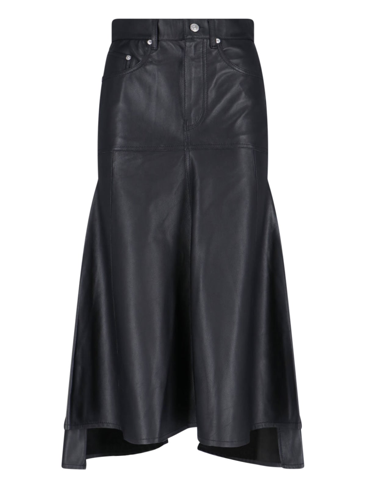 Leather Midi Skirt