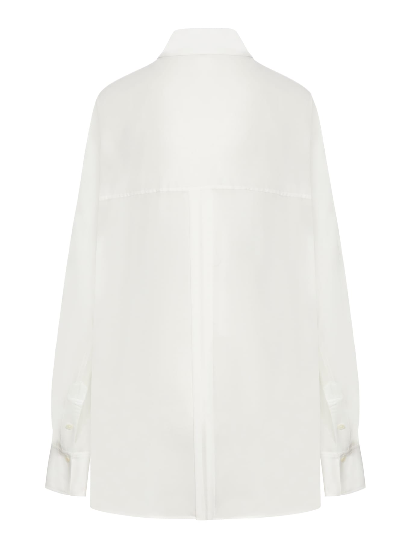 Shop Totême Kimono-sleeve Cotton Shirt In Off White