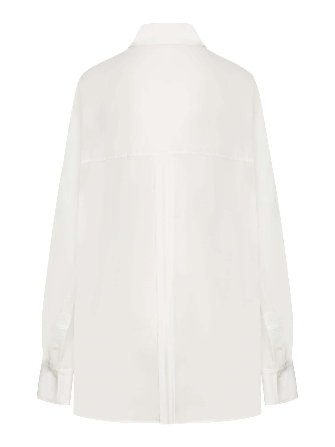 Shop Totême Toteme Loose Fit Shirt In Off White