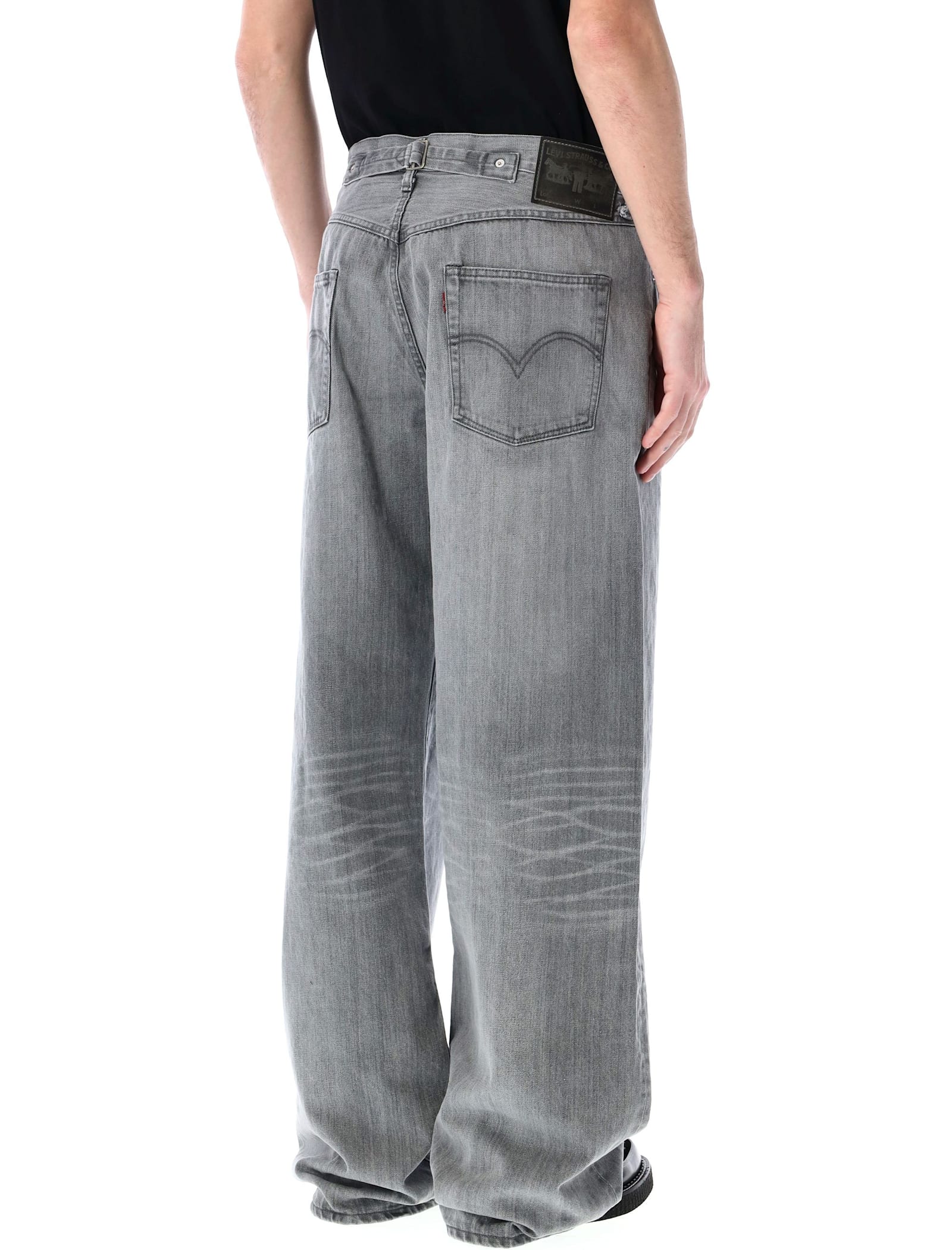 Junya Watanabe Oversized Denim Pants In Gray