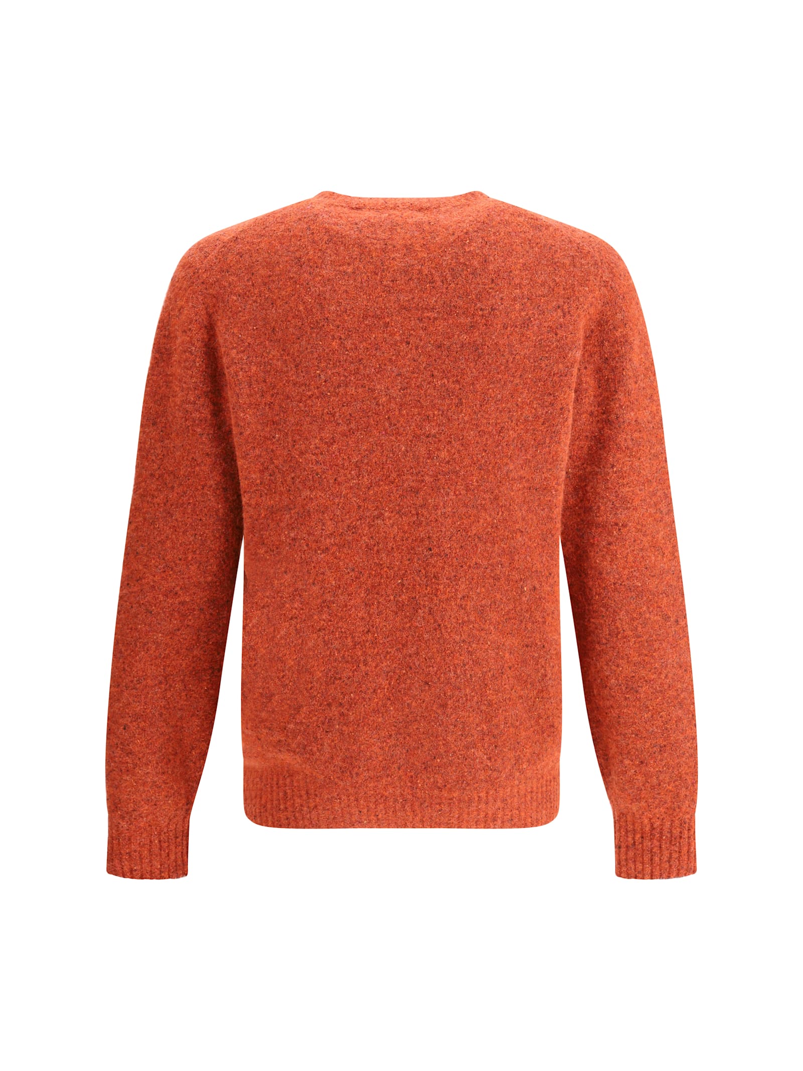 Brunello Cucinelli Long-sleeved Cashmere Sweater In Orange
