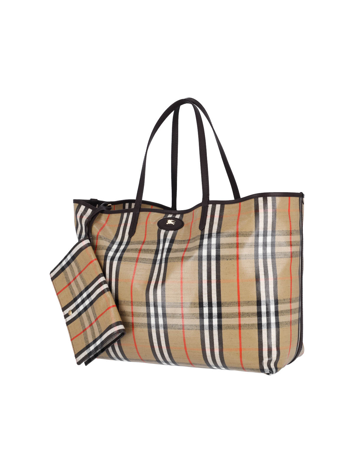 Burberry Womens Highlands Medium Cotton-blend Tote Bag Sand In Neutral