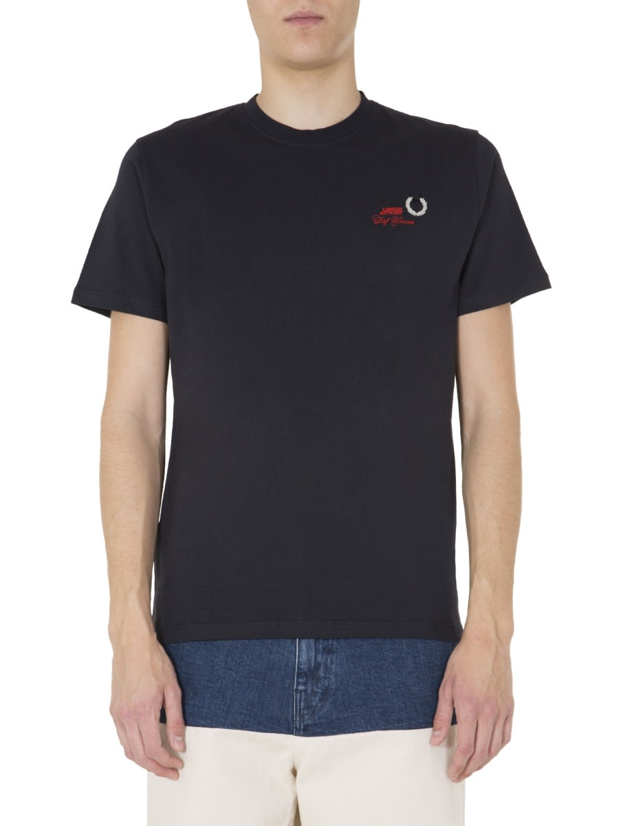 Shop Fred Perry Round Neck T-shirt In Blue