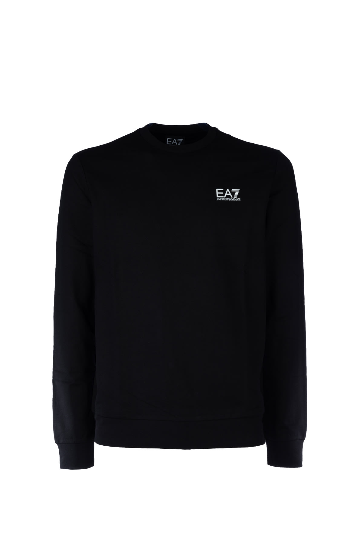 Ea7 Asv 7 Lines Crew-neck Sweatshirt In A Recycled Cotton Blend In 1200