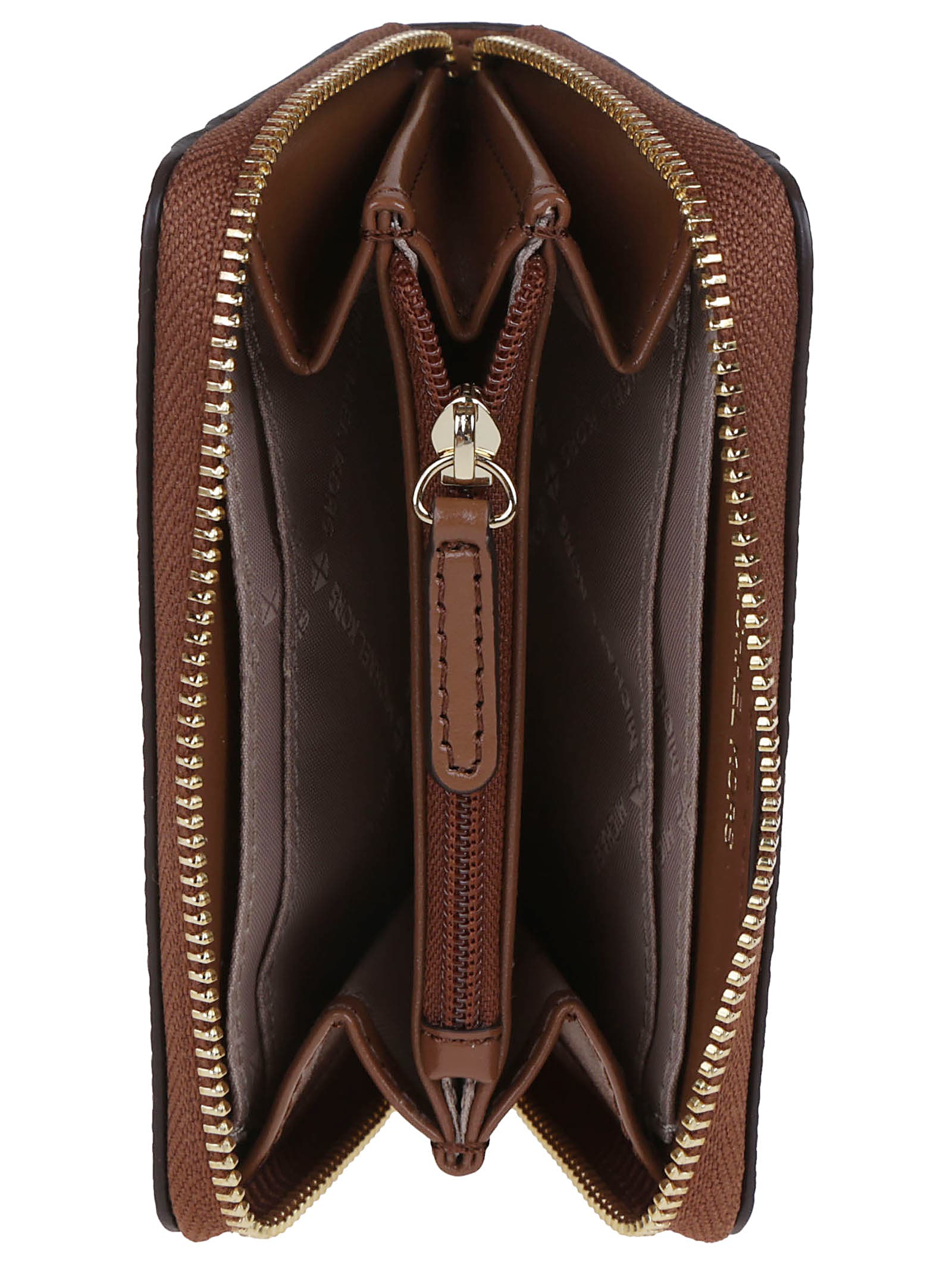 Michael Kors Small Jet Set Coin Card Case In Brown