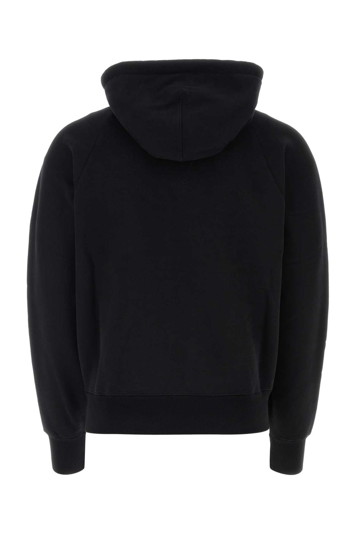 Shop Ami Alexandre Mattiussi Black Stretch Cotton Sweatshirt