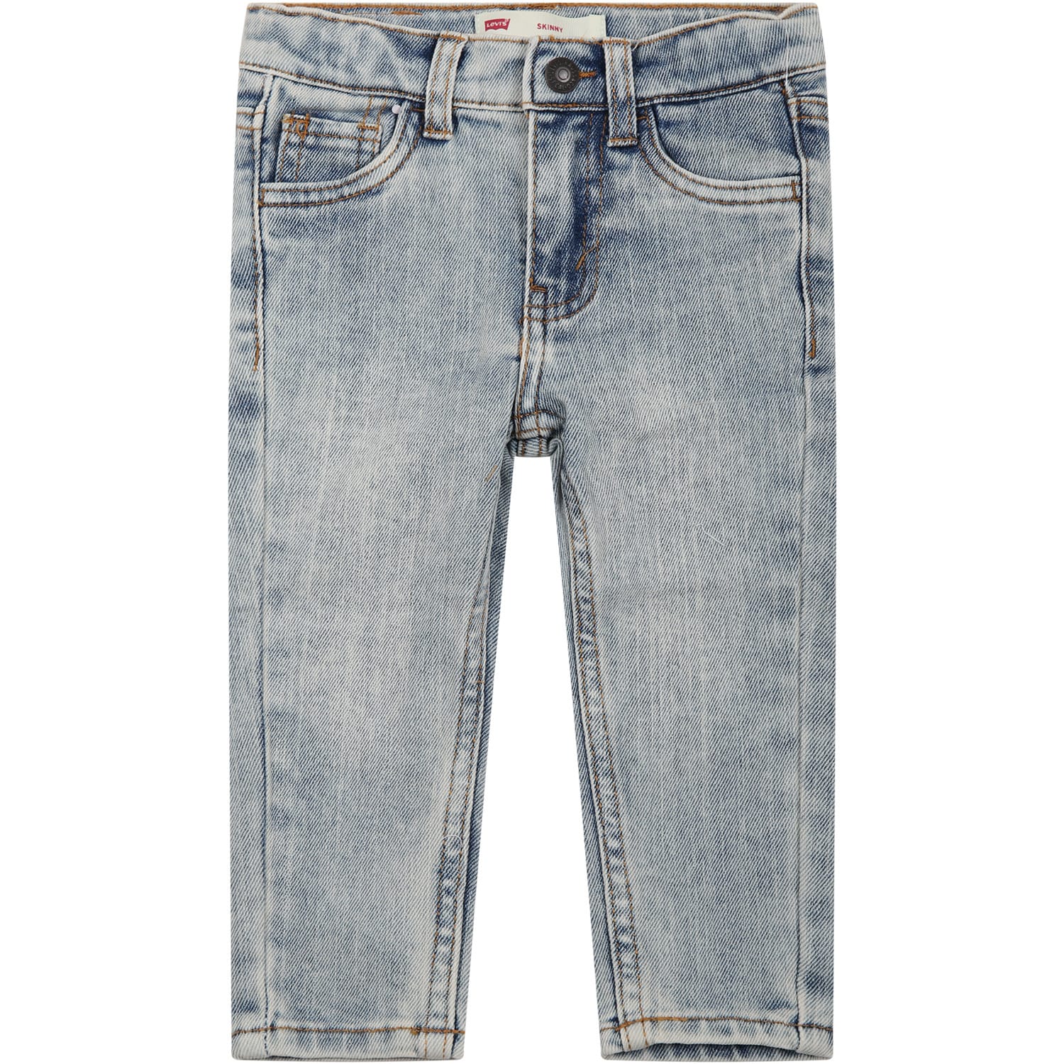 Levi's Light Blue Jeans For Baby Boy With Patch Logo In Denim