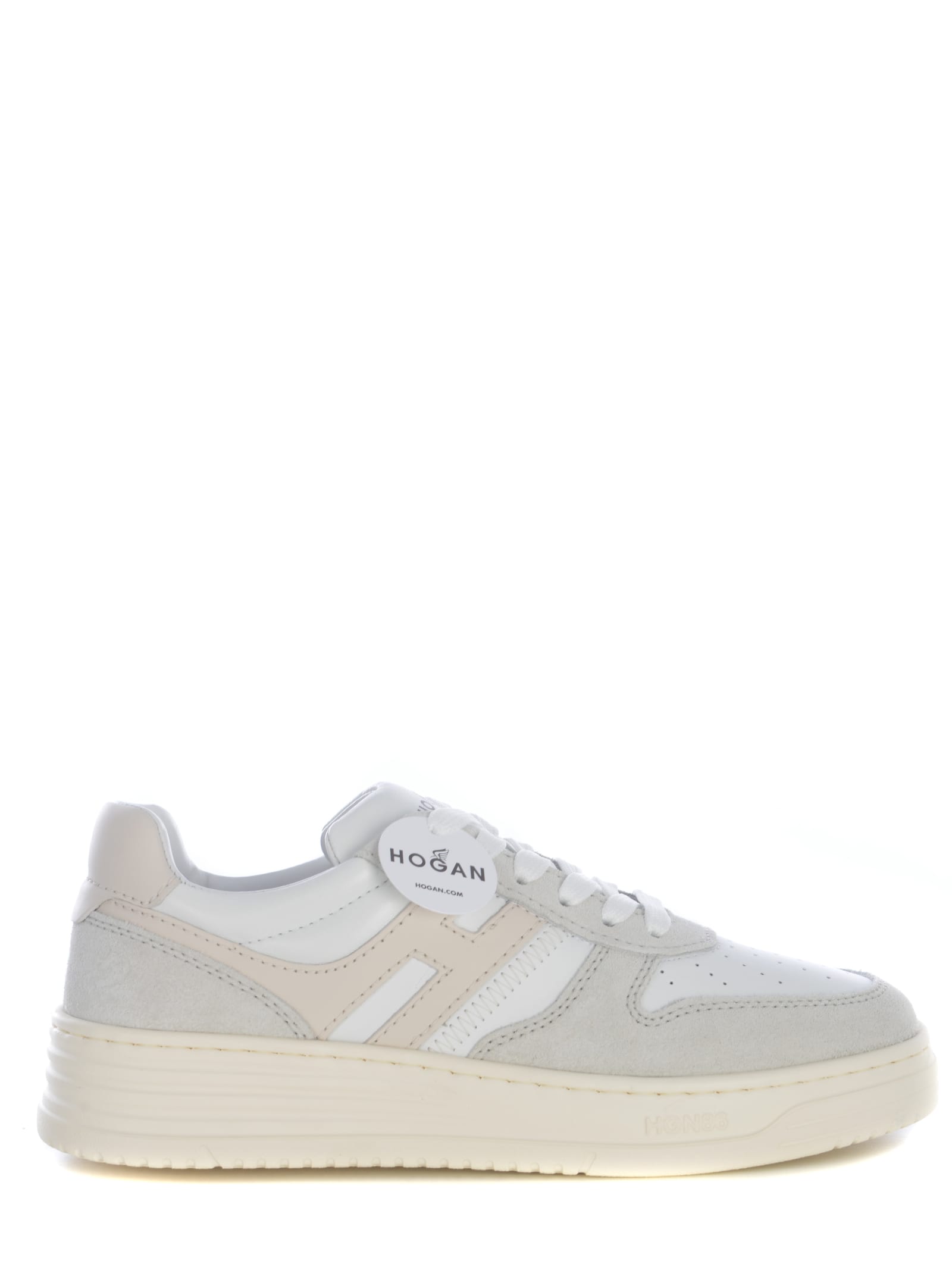 Hogan Sneakers  H630 Made Of Leather In Bianco Grigio