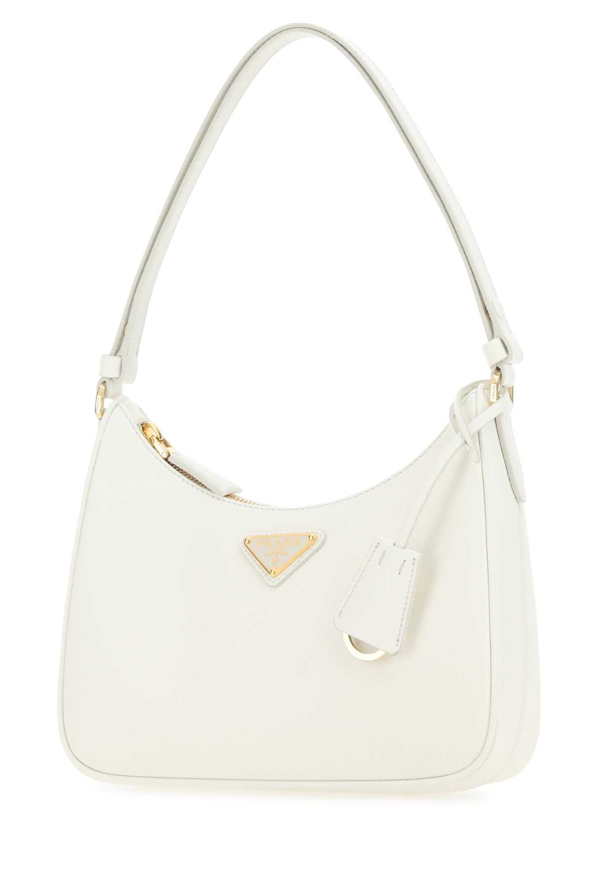 Shop Prada White Leather Mini  Re-edition Shoulder Bag