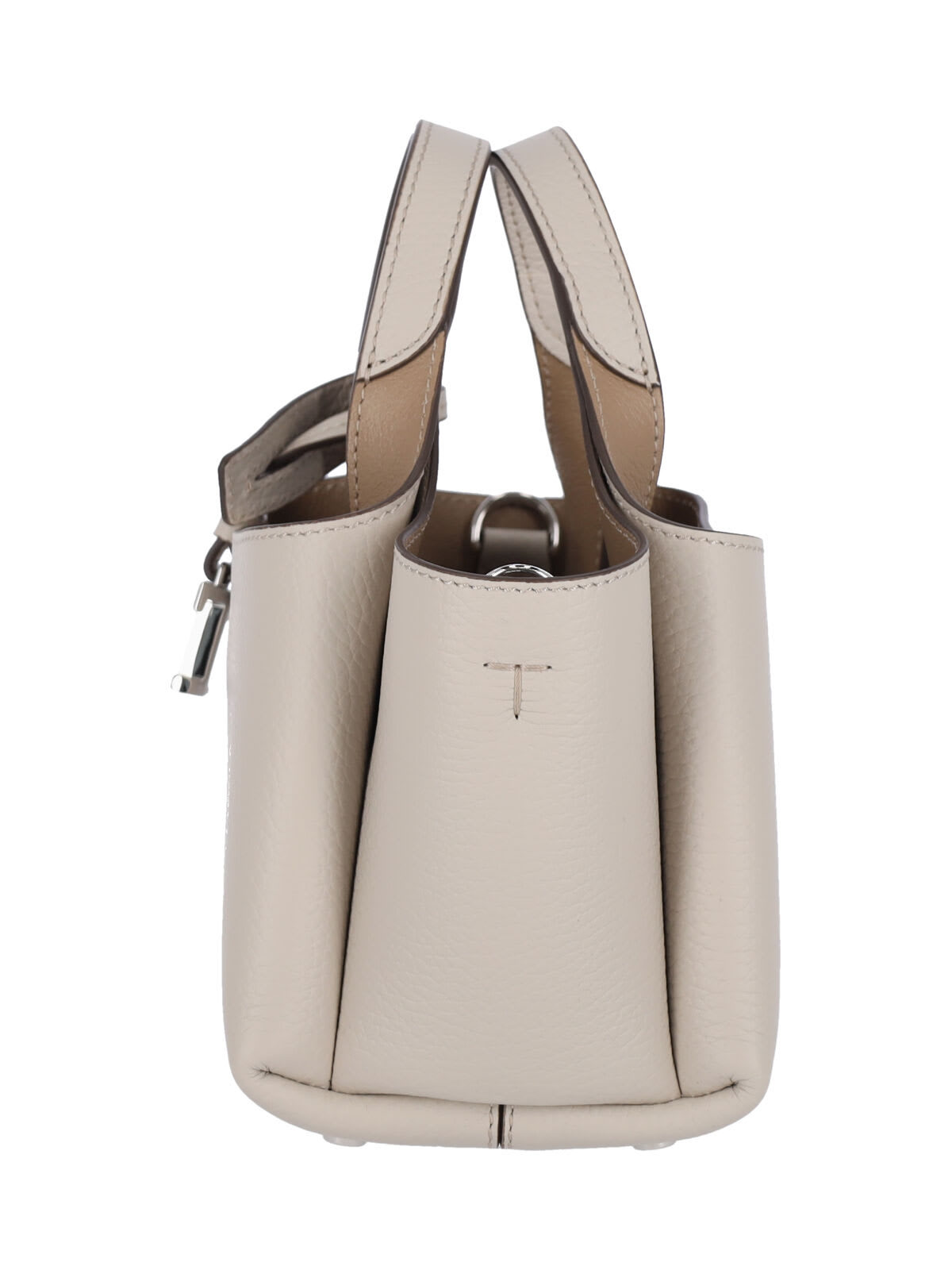 Tod's Shoulder Bag With Detachable Strap And Top Handles In White