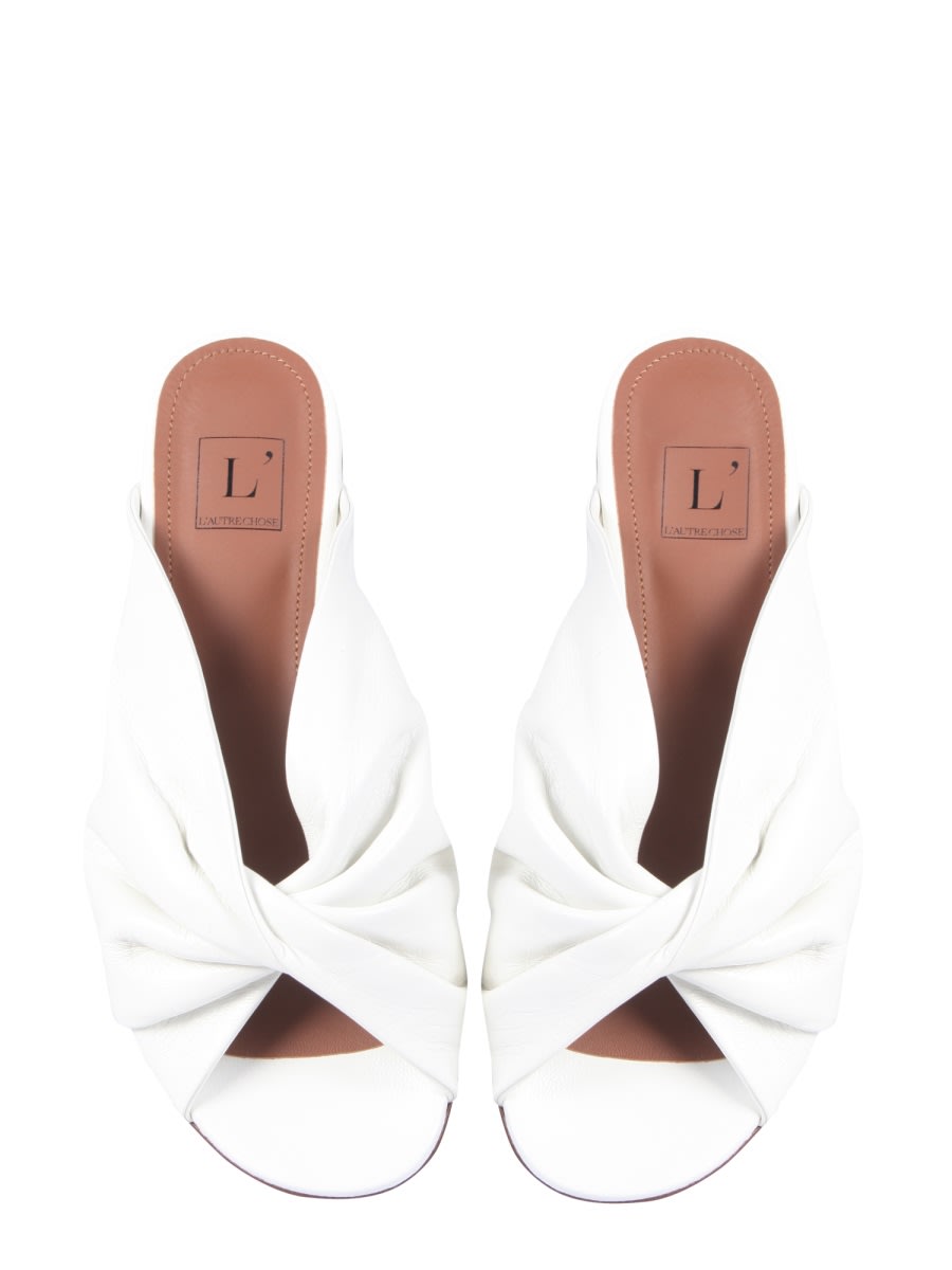 Shop L'autre Chose Low Sandals In White