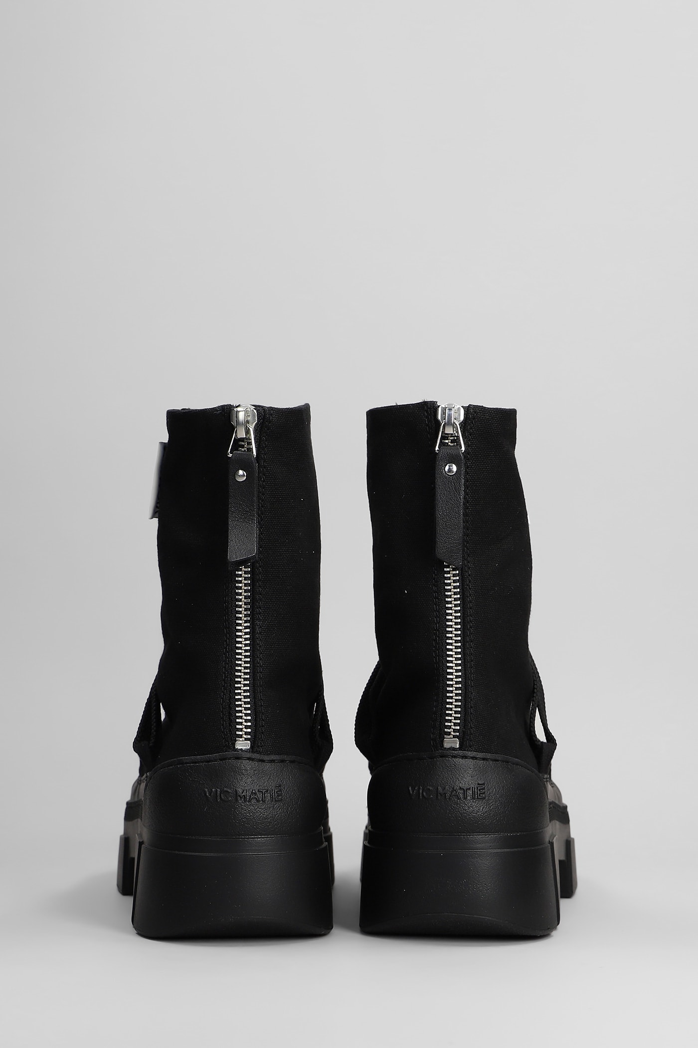 VIC MATIE BARDO-NILO 101 COMBAT BOOTS IN BLACK FABRIC 
