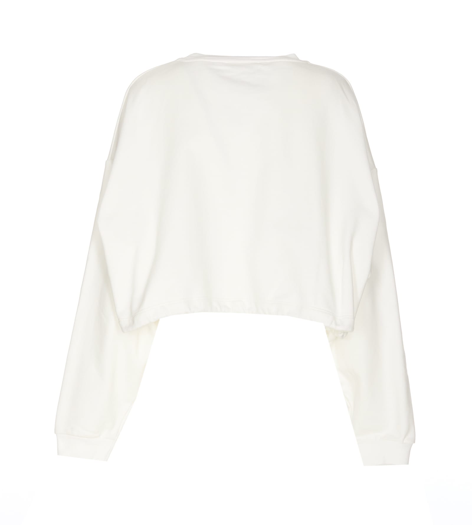 Shop Marni Cropped Sweatshirt In White