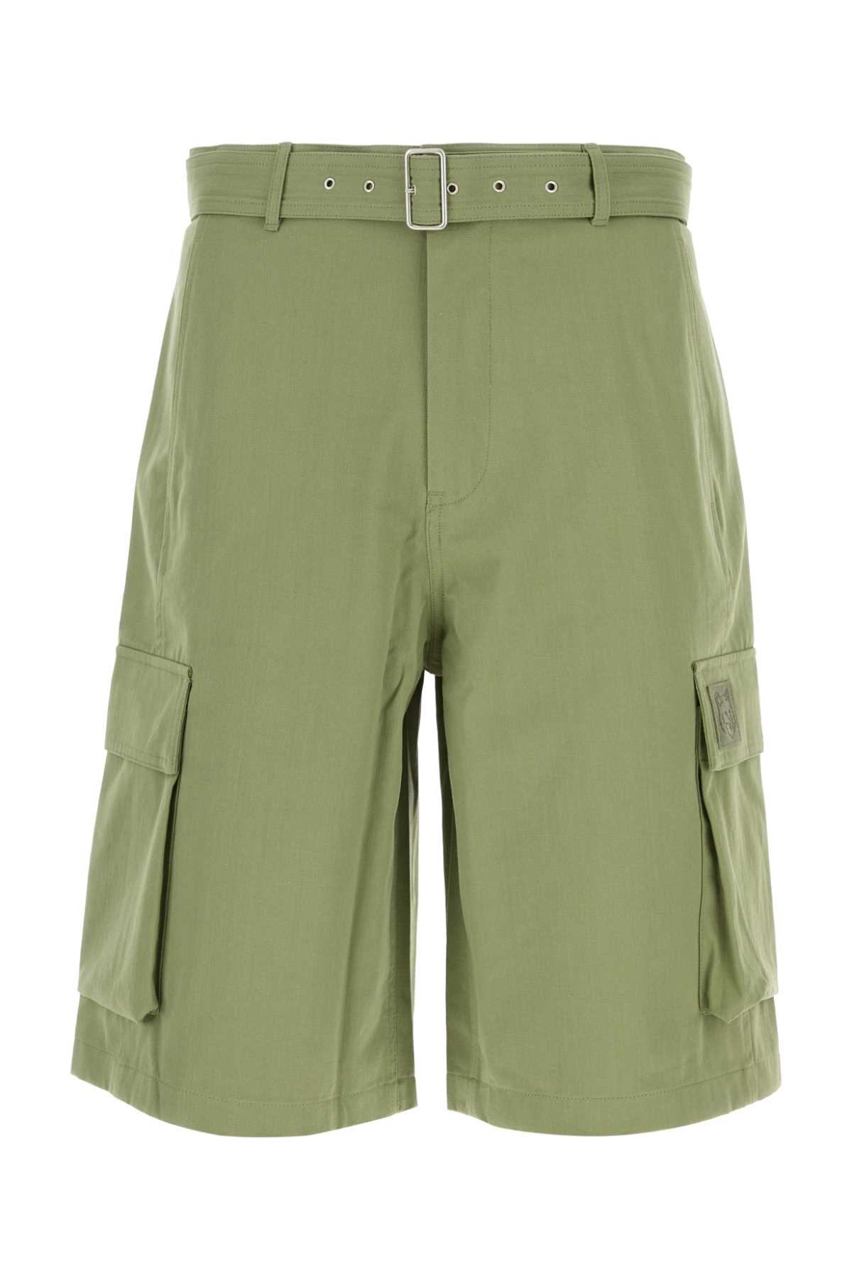 Shop Maison Kitsuné Green Cotton Bermuda Shorts In Turfgreen