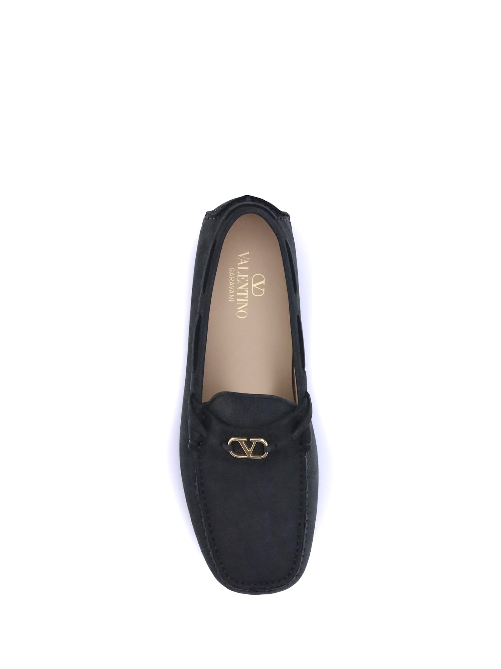 Valentino Garavani Fastaway Leather Loafers In Black