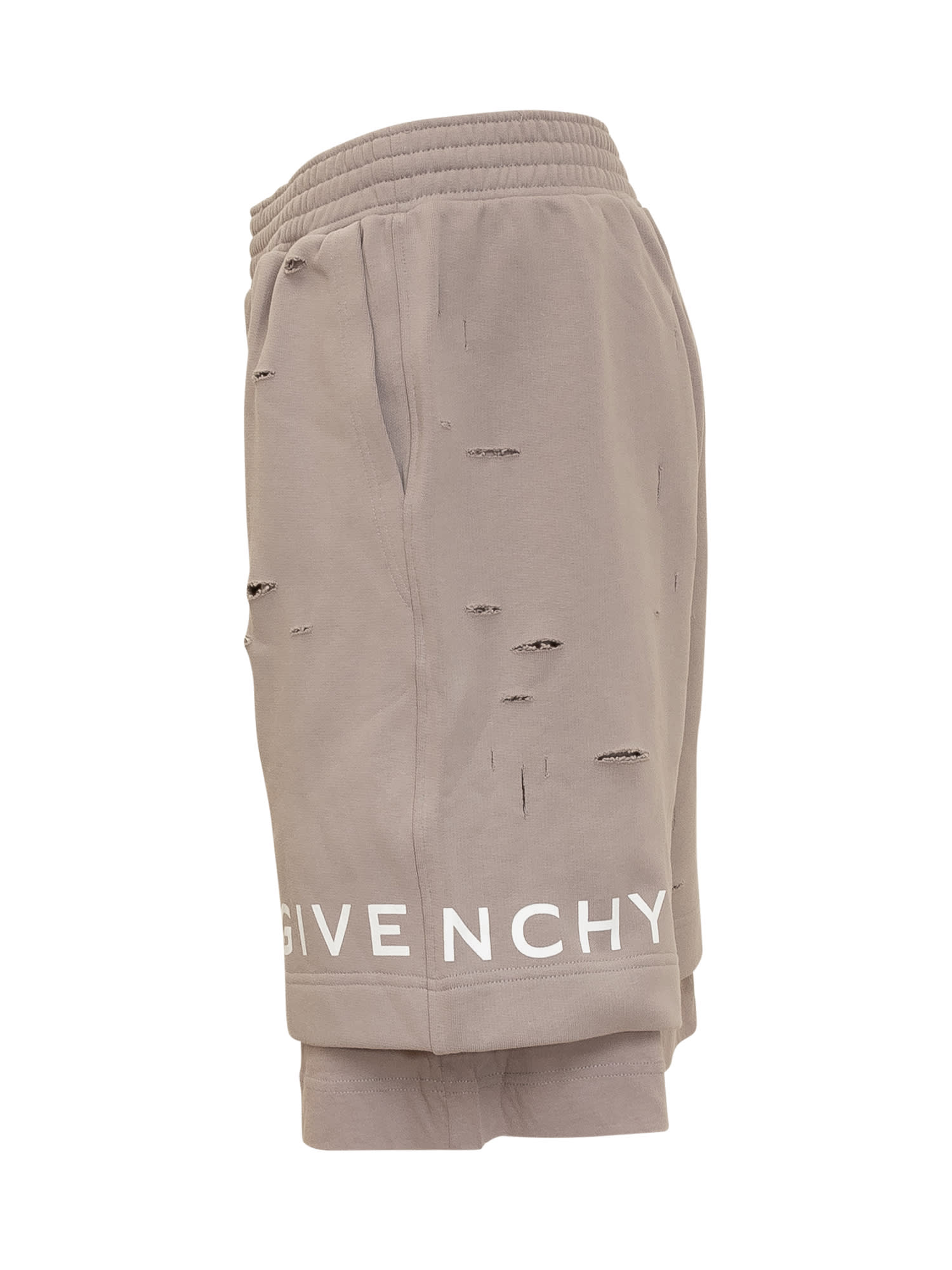Shop Givenchy Bermuda Shorts In Taupe