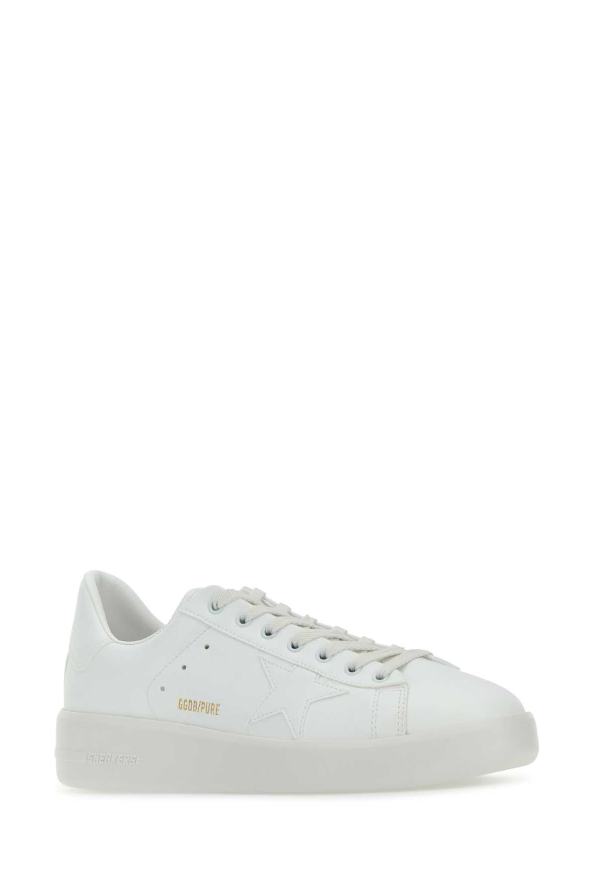 Golden Goose White Leather Pure New Sneakers In Opticwhite