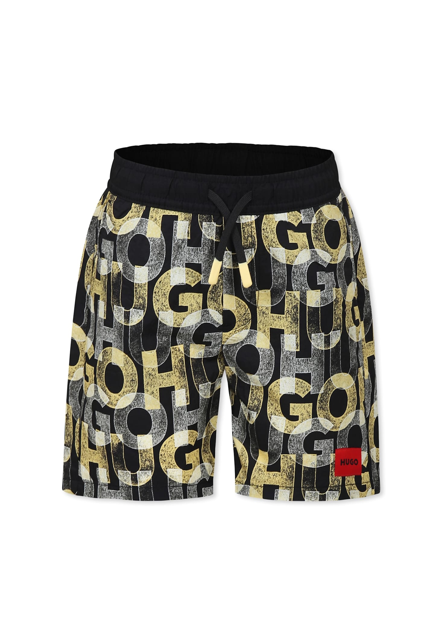 Hugo Boss Logo-print Swim Shorts In Black