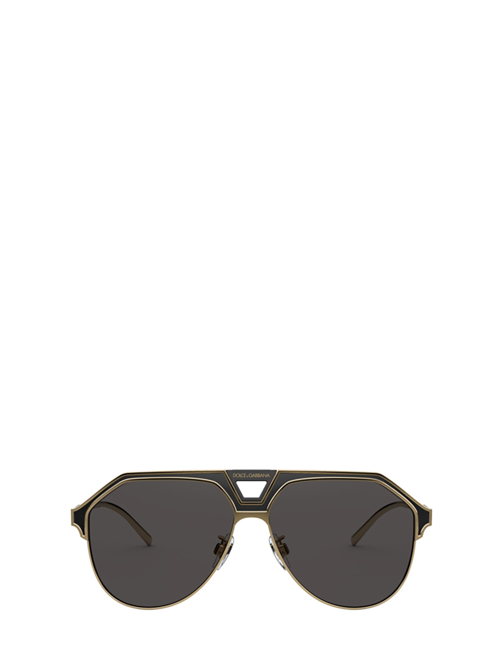 Shop Dolce &amp; Gabbana Eyewear Dg2257 Gold / Matte Black Sunglasses