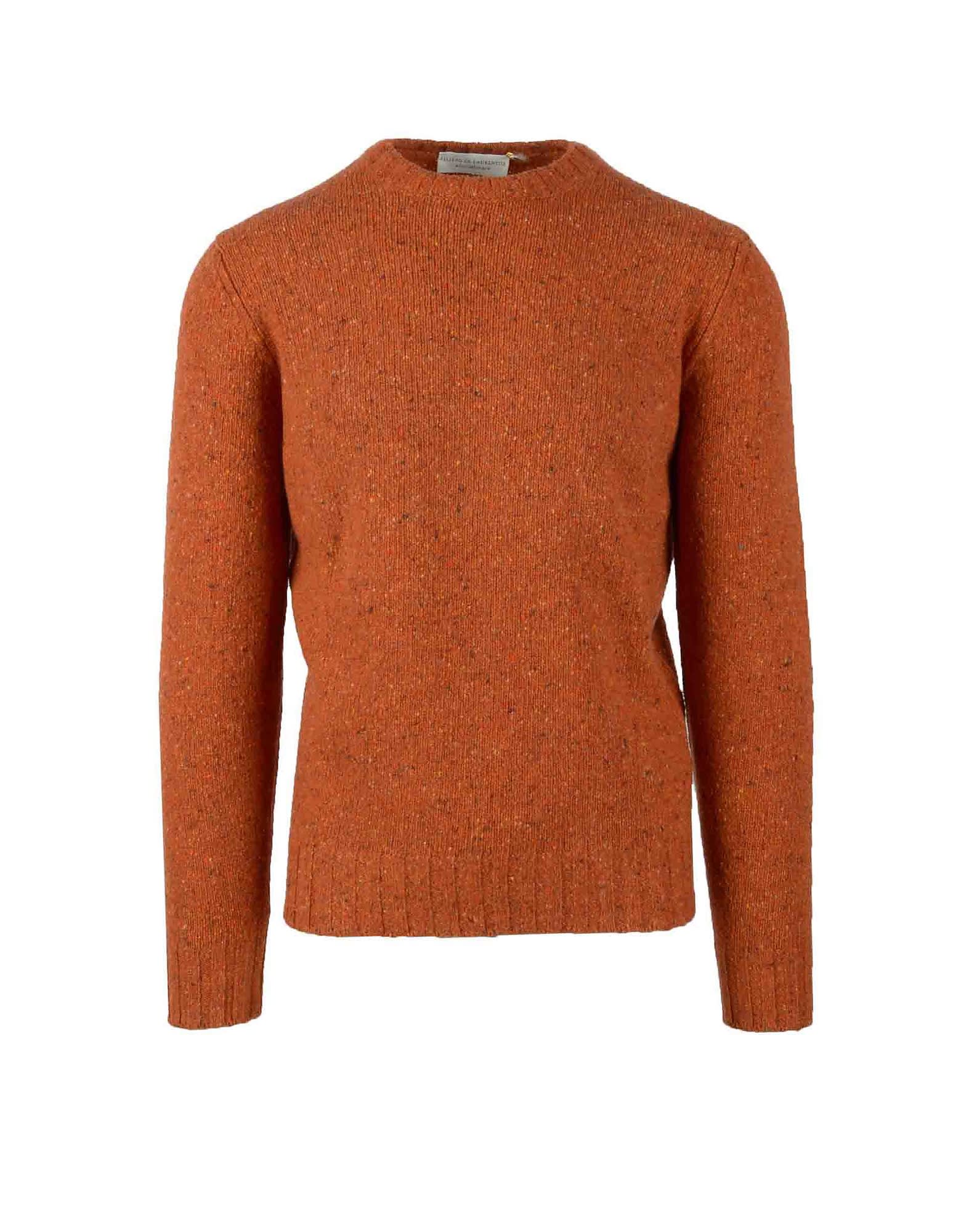 Filippo De Laurentiis Mens Orange Sweater