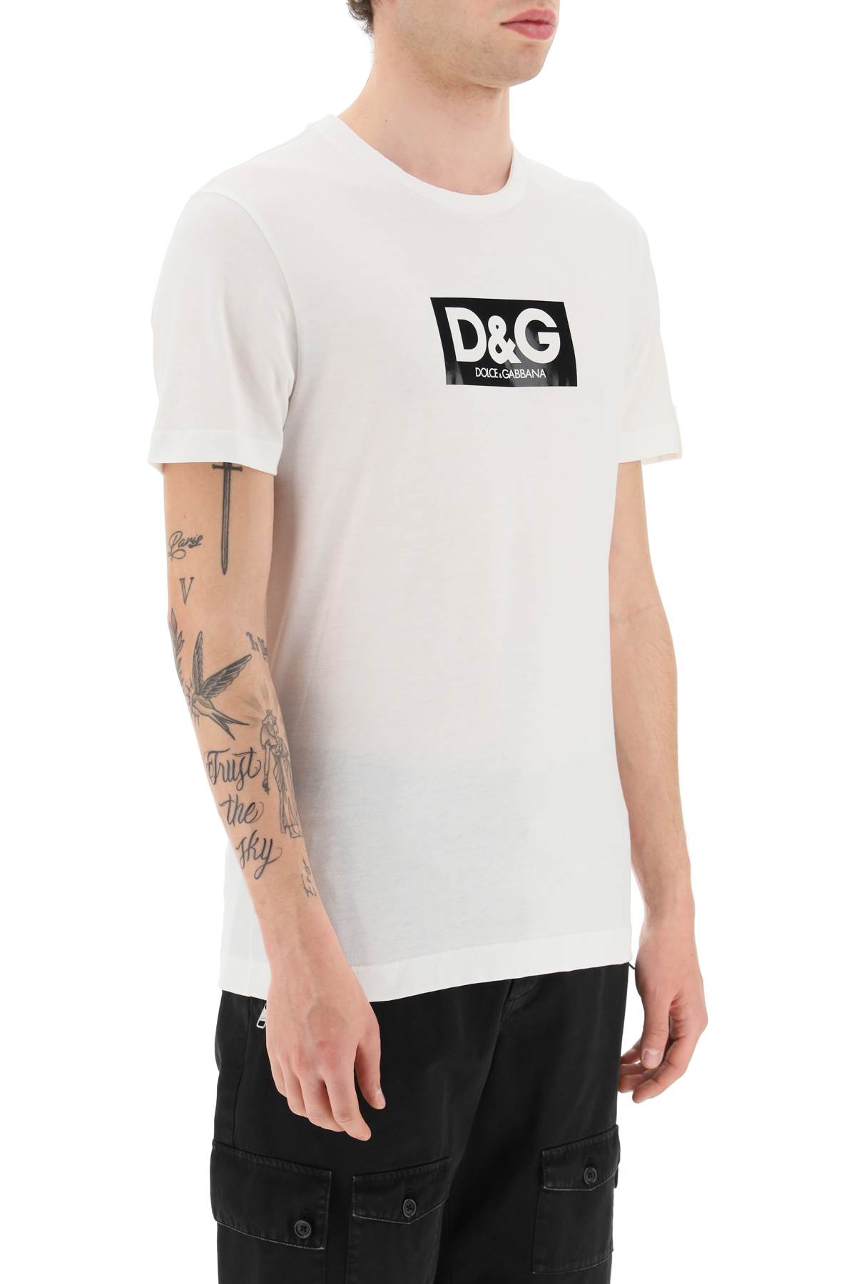 Shop Dolce & Gabbana D&g Logo Re-edition T-shirt In White