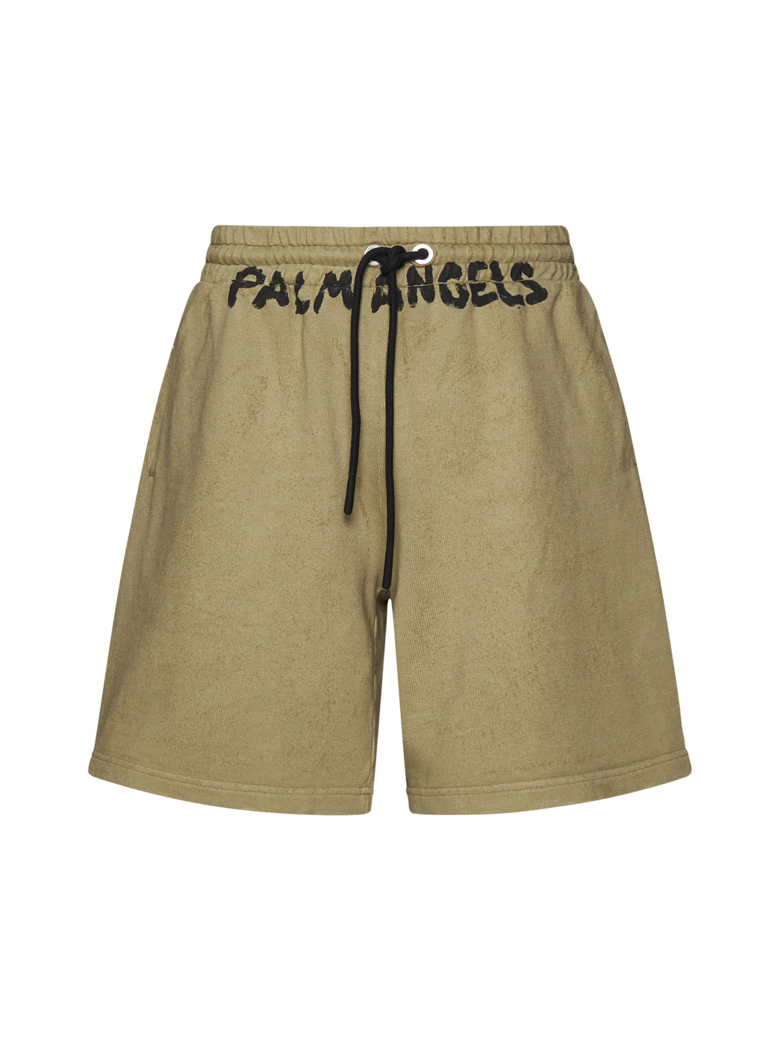 Shop Palm Angels Shorts In Military