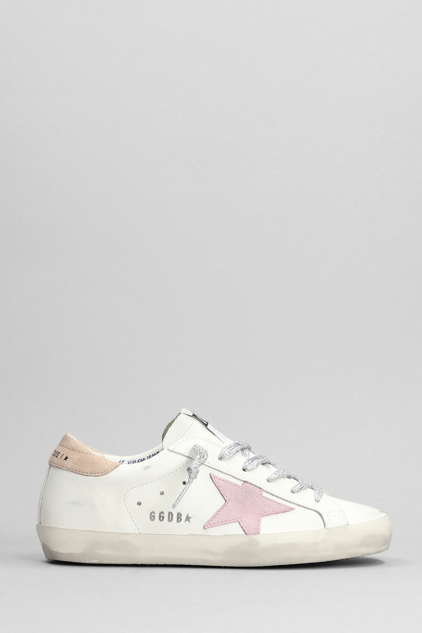 Shop Golden Goose Superstar Sneakers In White Leather