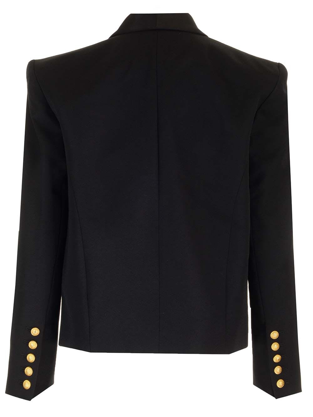 Shop Balmain Short Jacket In Black