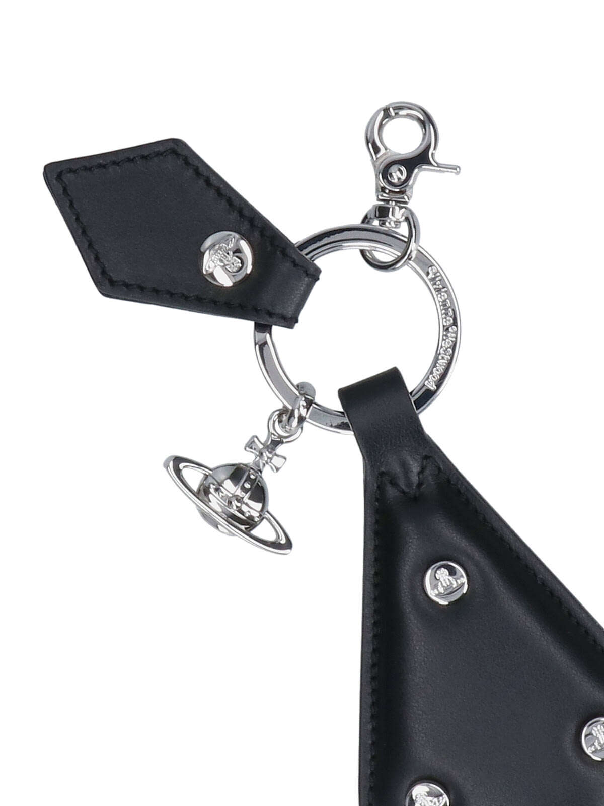 Vivienne Westwood Keychain With Maxi Orb Tab In Black
