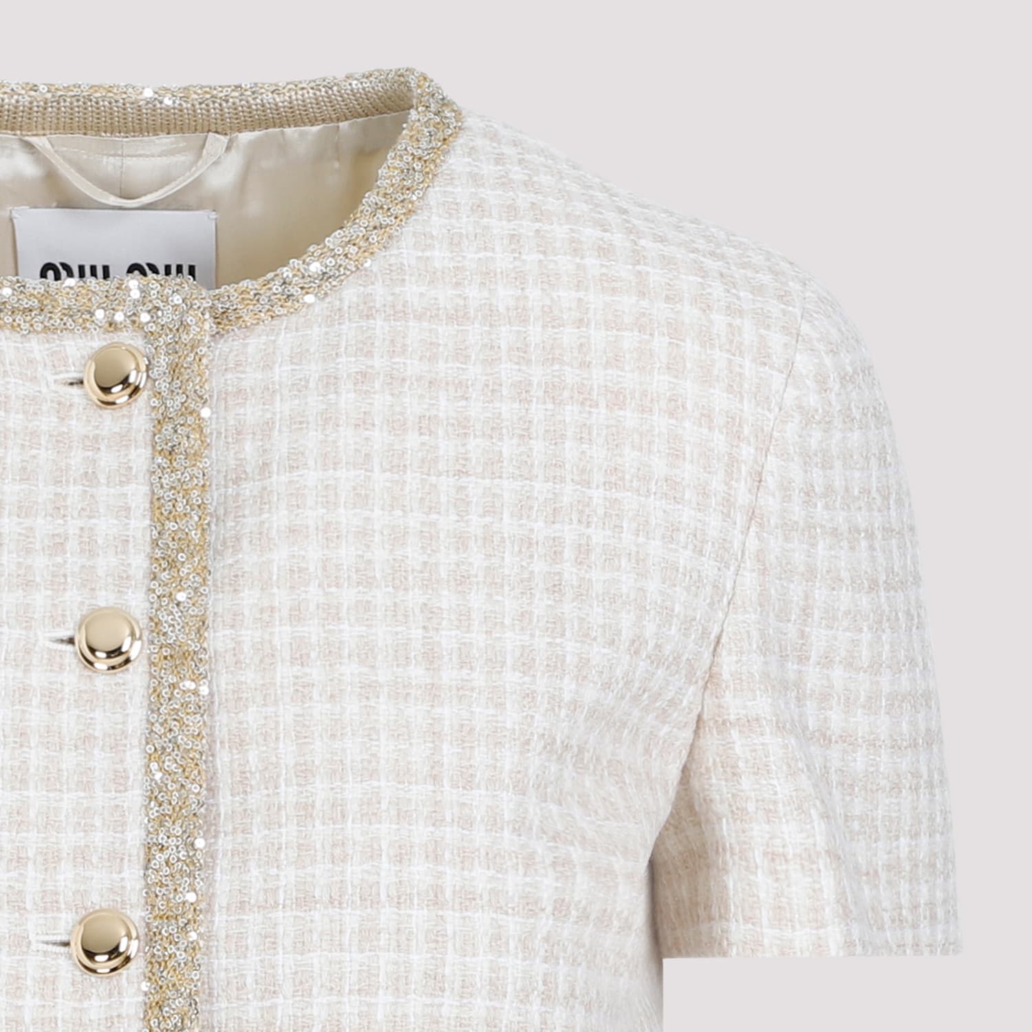 Miu Miu Check-pattern Tweed Jacket