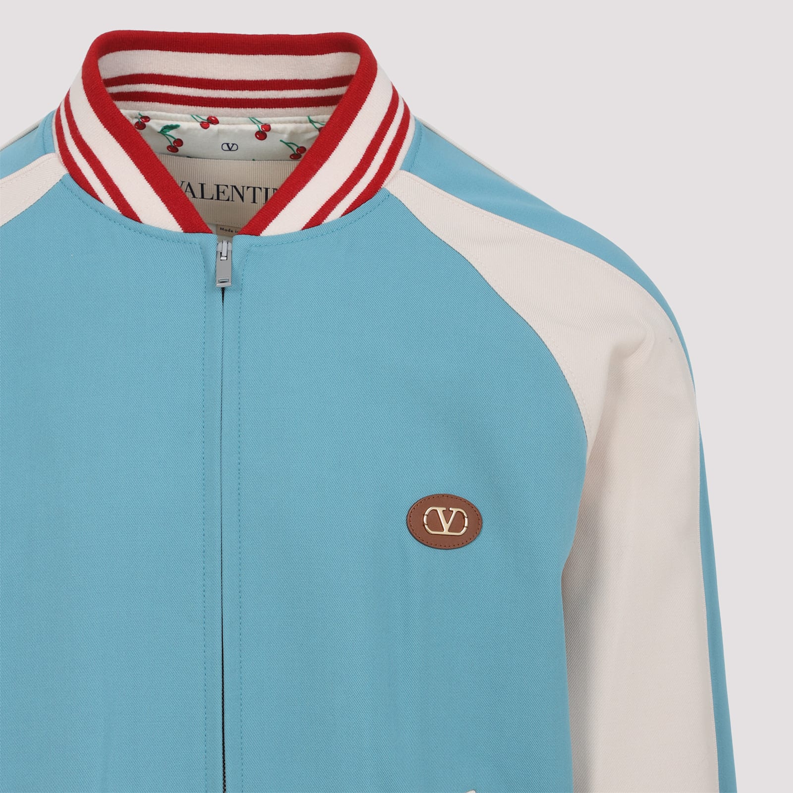 Valentino Le Chat De La Maison Wool Bomber Jacket In Blue