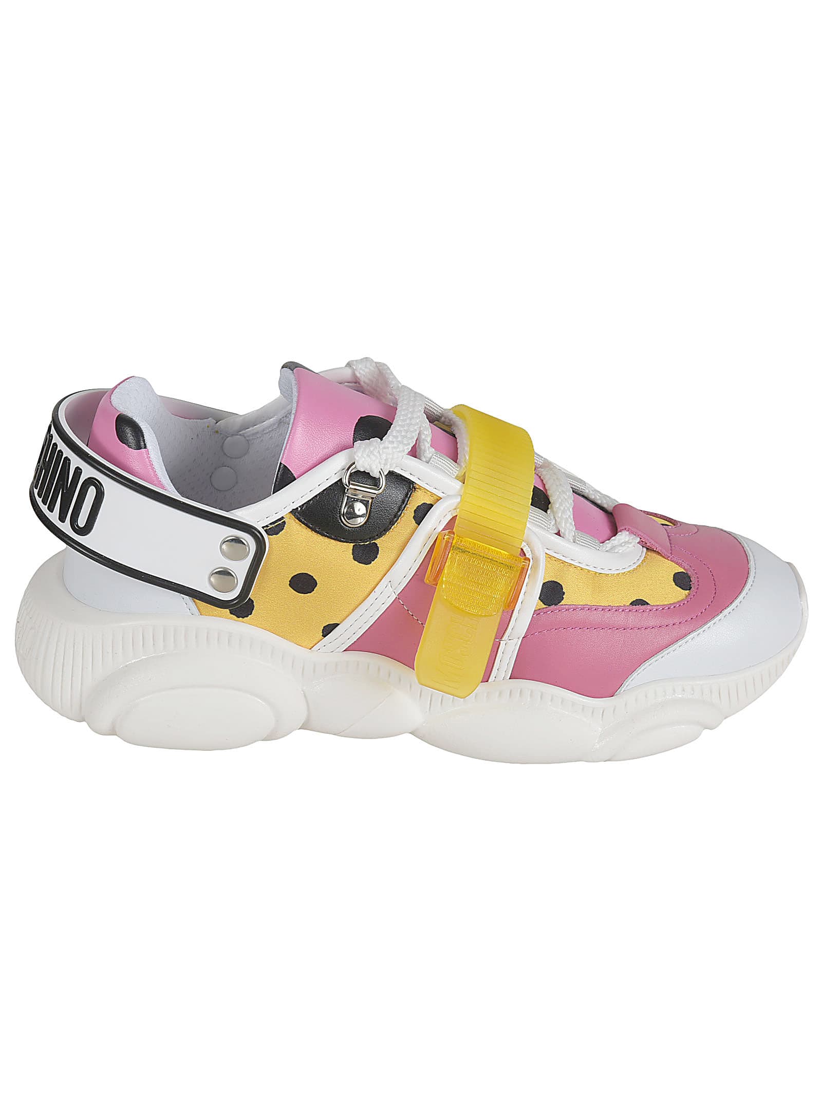 Photo of  Moschino Polka Dot Strappy Sneakers- shop Moschino Sneakers online sales
