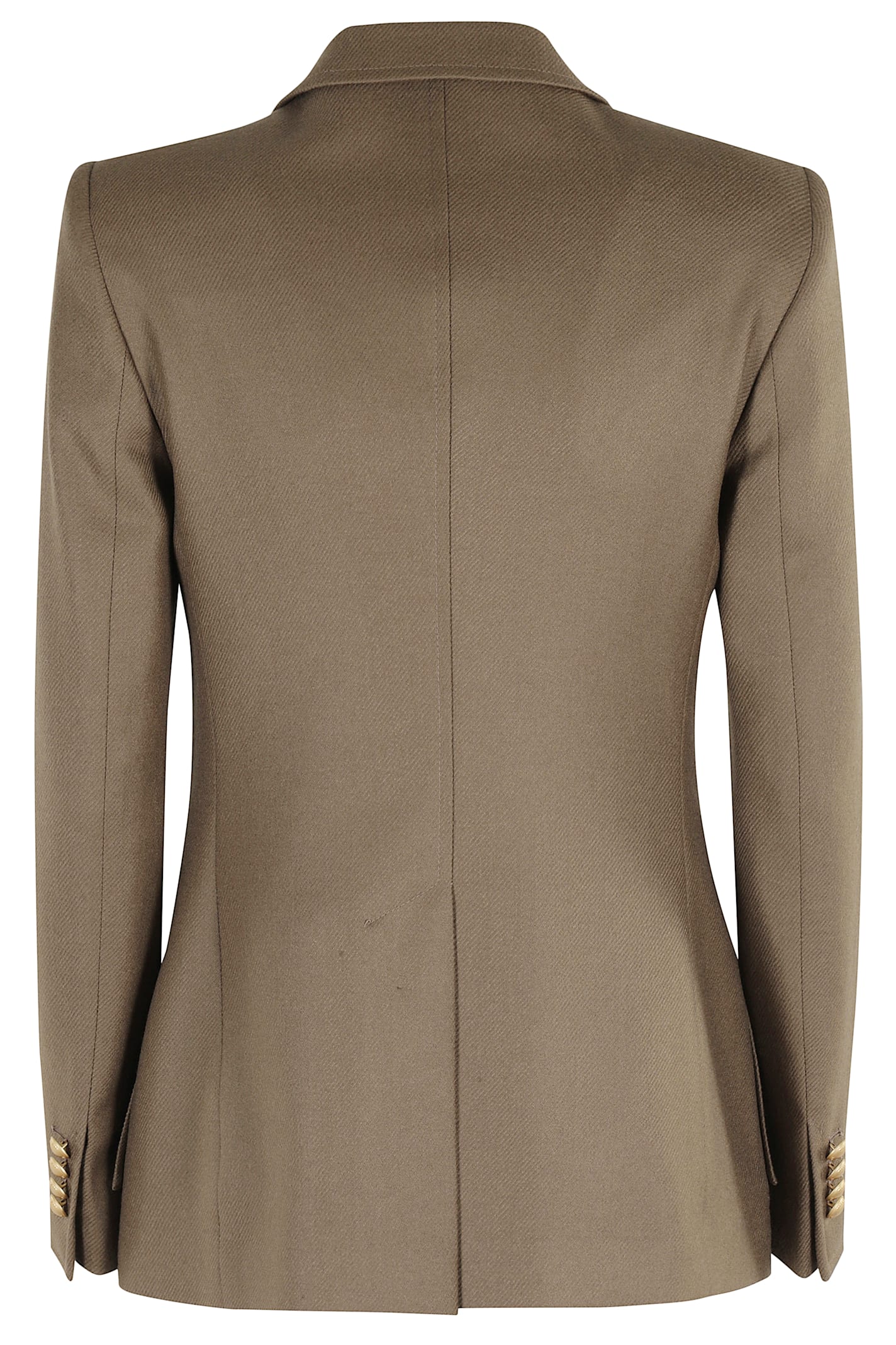 Tagliatore Double-breasted Tailored Wool Jacket With Notch Lapel In Gold