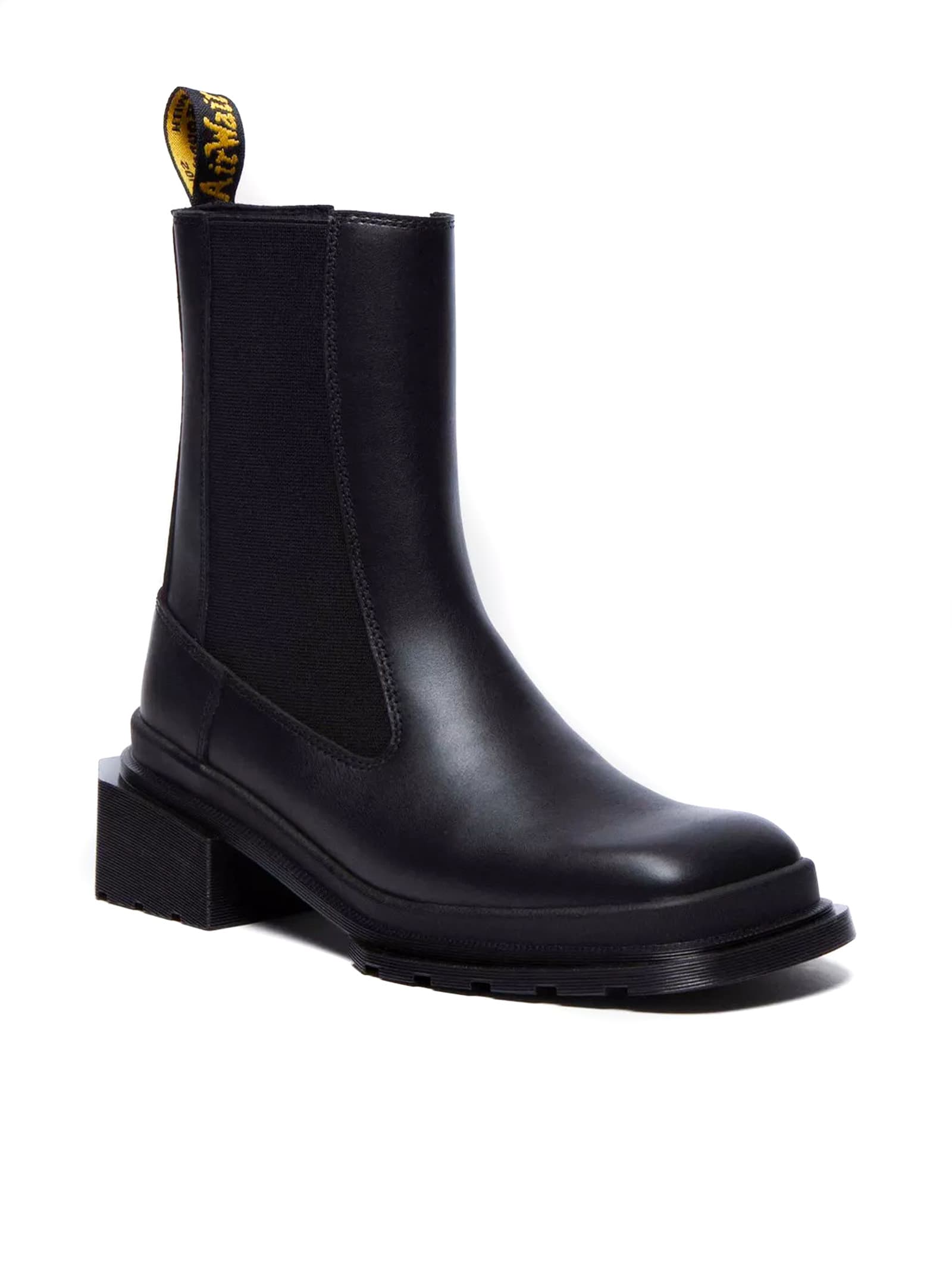 Shop Dr. Martens' Maybole Square Toe Leather Chelsea Boots In Black