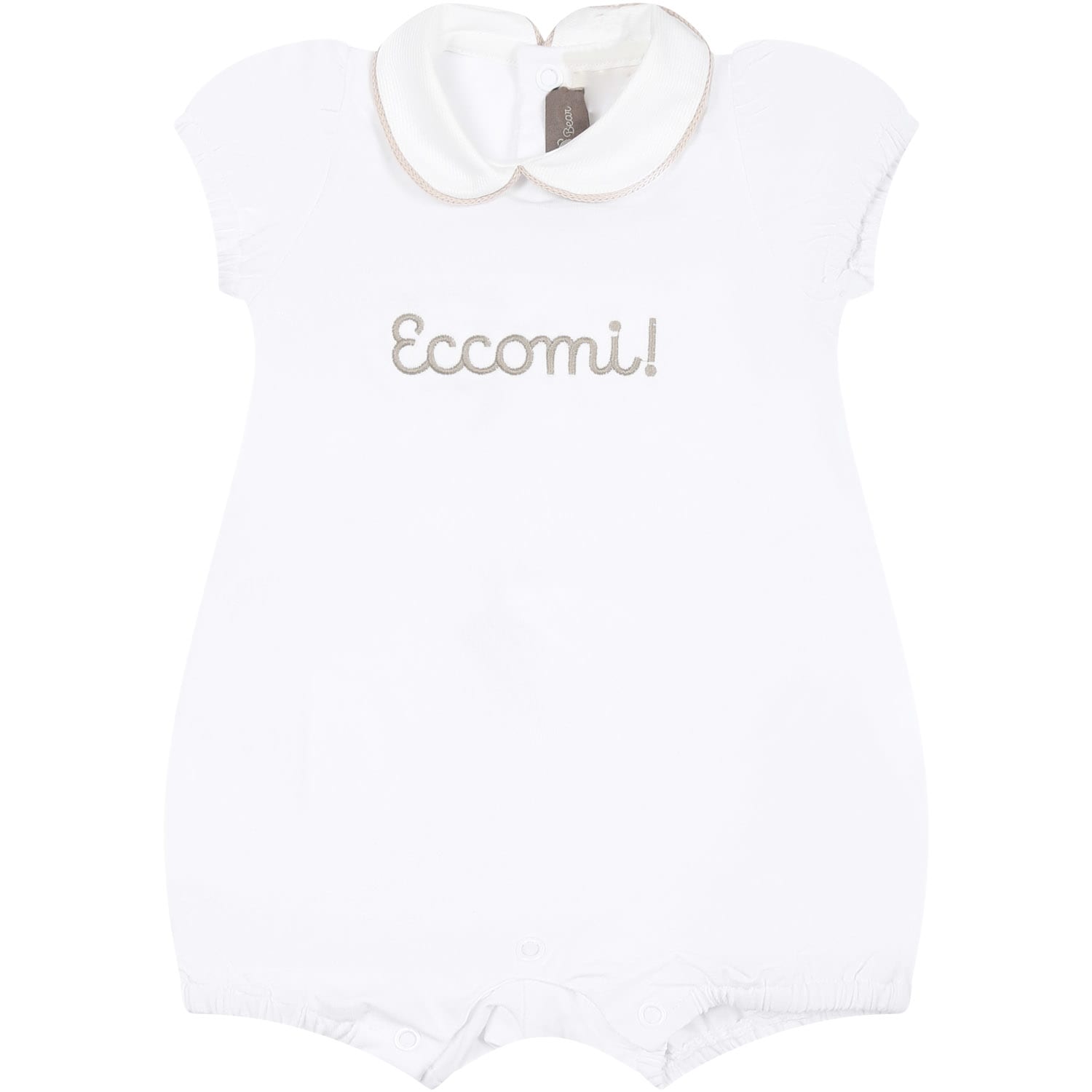 Shop Little Bear White Romper For Babykids With Writing