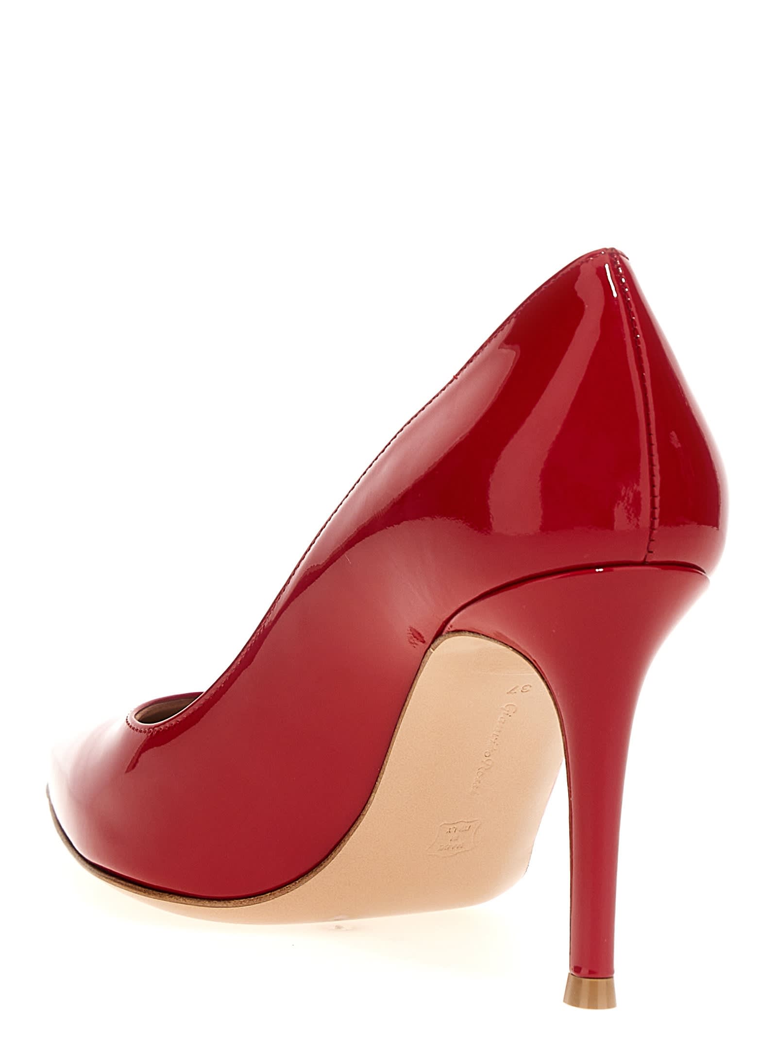 Gianvito Rossi Varnished 85mm Stiletto Pumps In Red