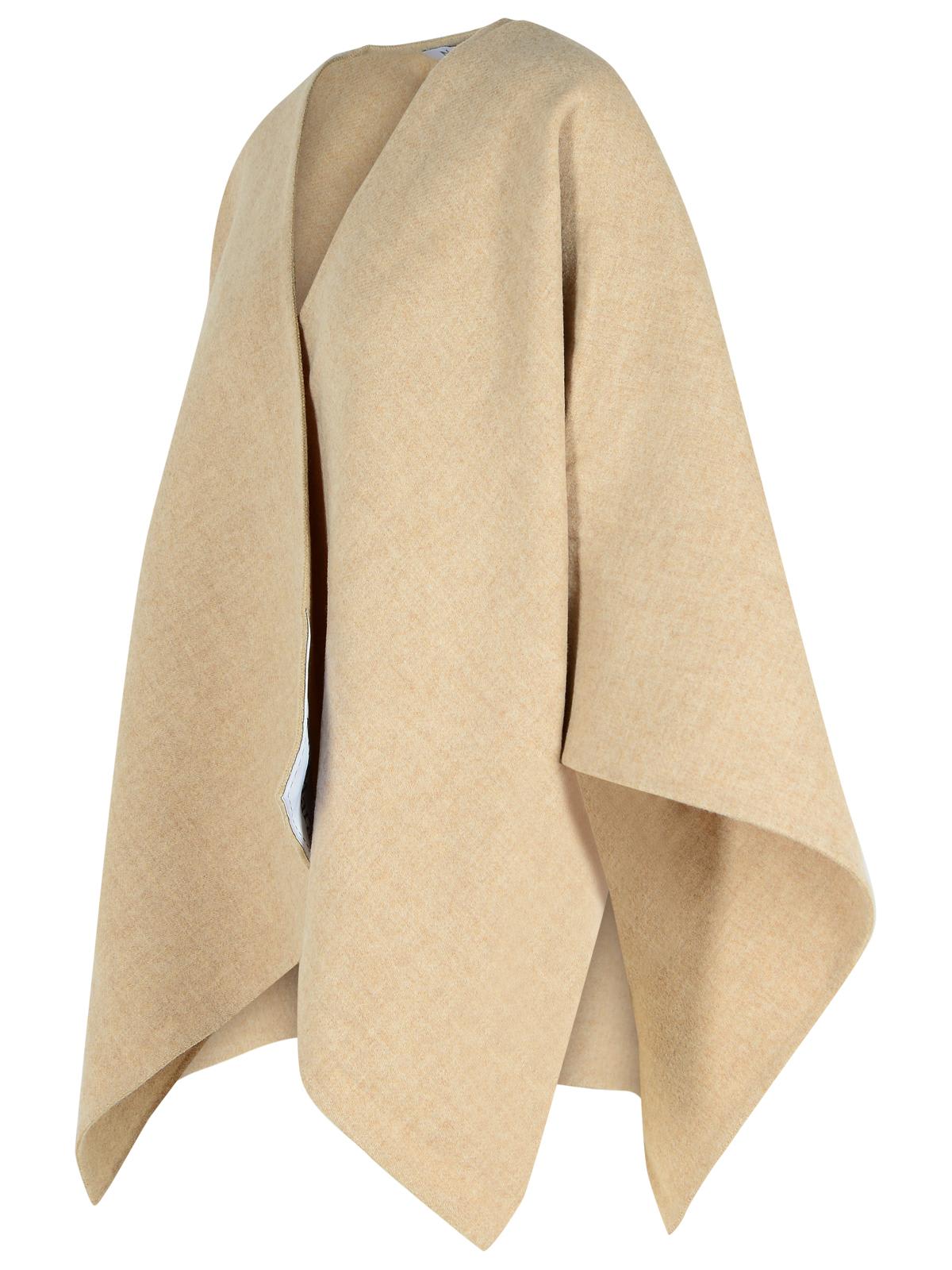 Max Mara Serra Alpaca Sand Blend Shawl In Brown
