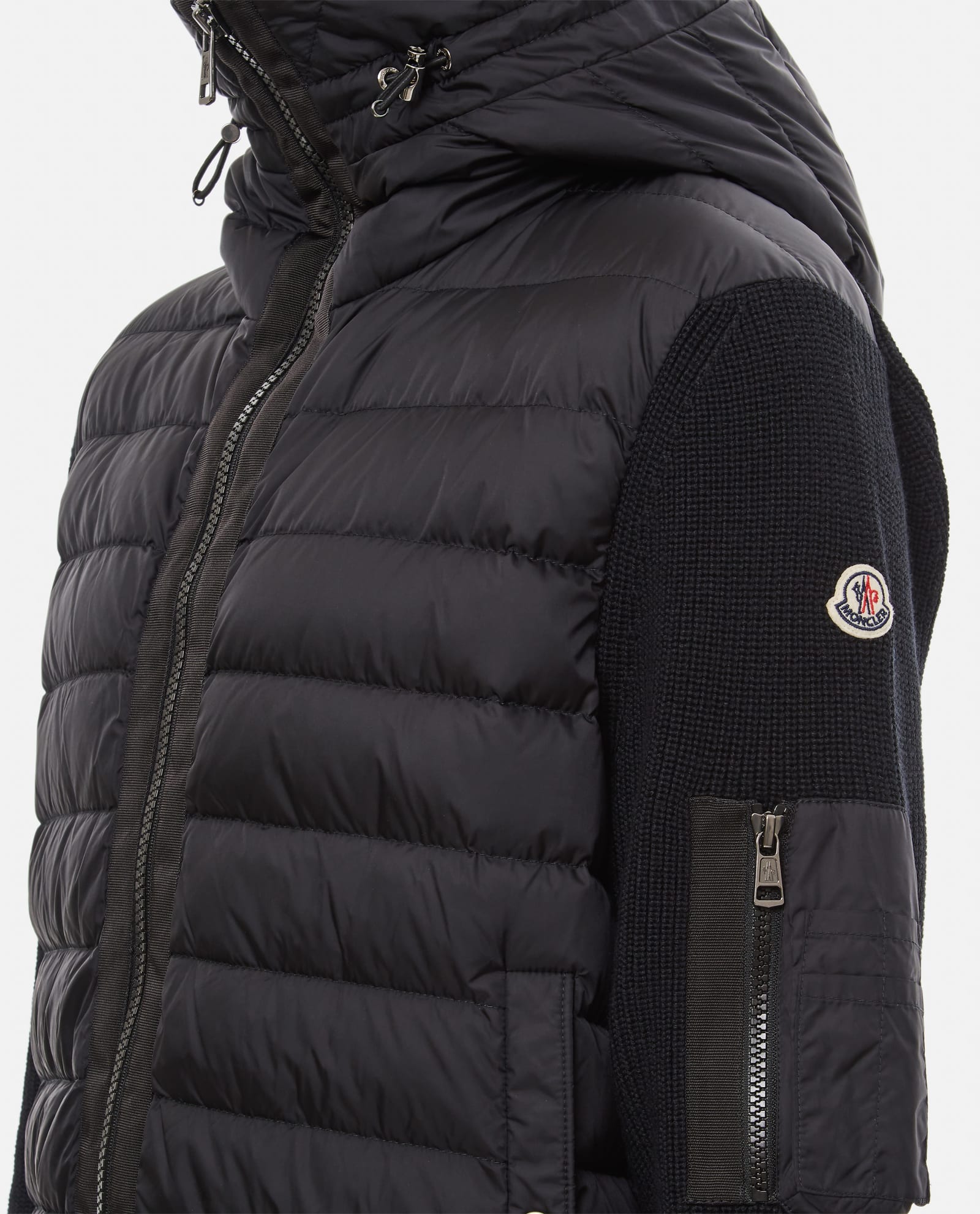 Moncler Fullzip Cardigan In Black