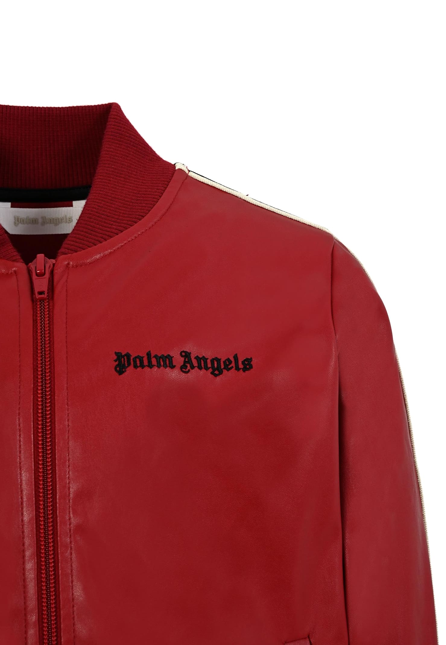 Palm Angels Stripe-detail Bomber Jacket In Red