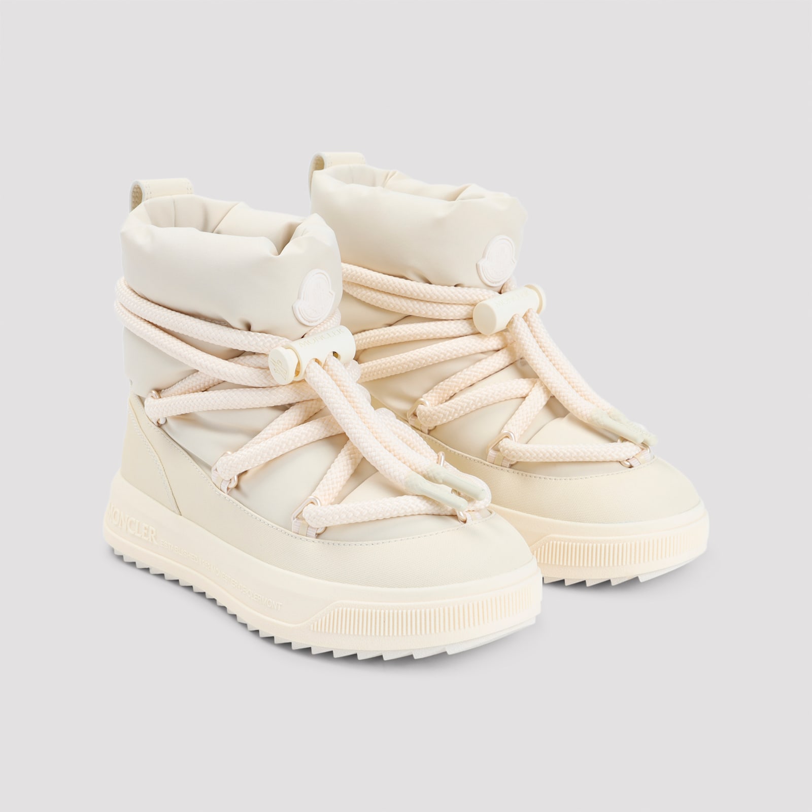 Moncler Altive Mid Snow Boots In Nude