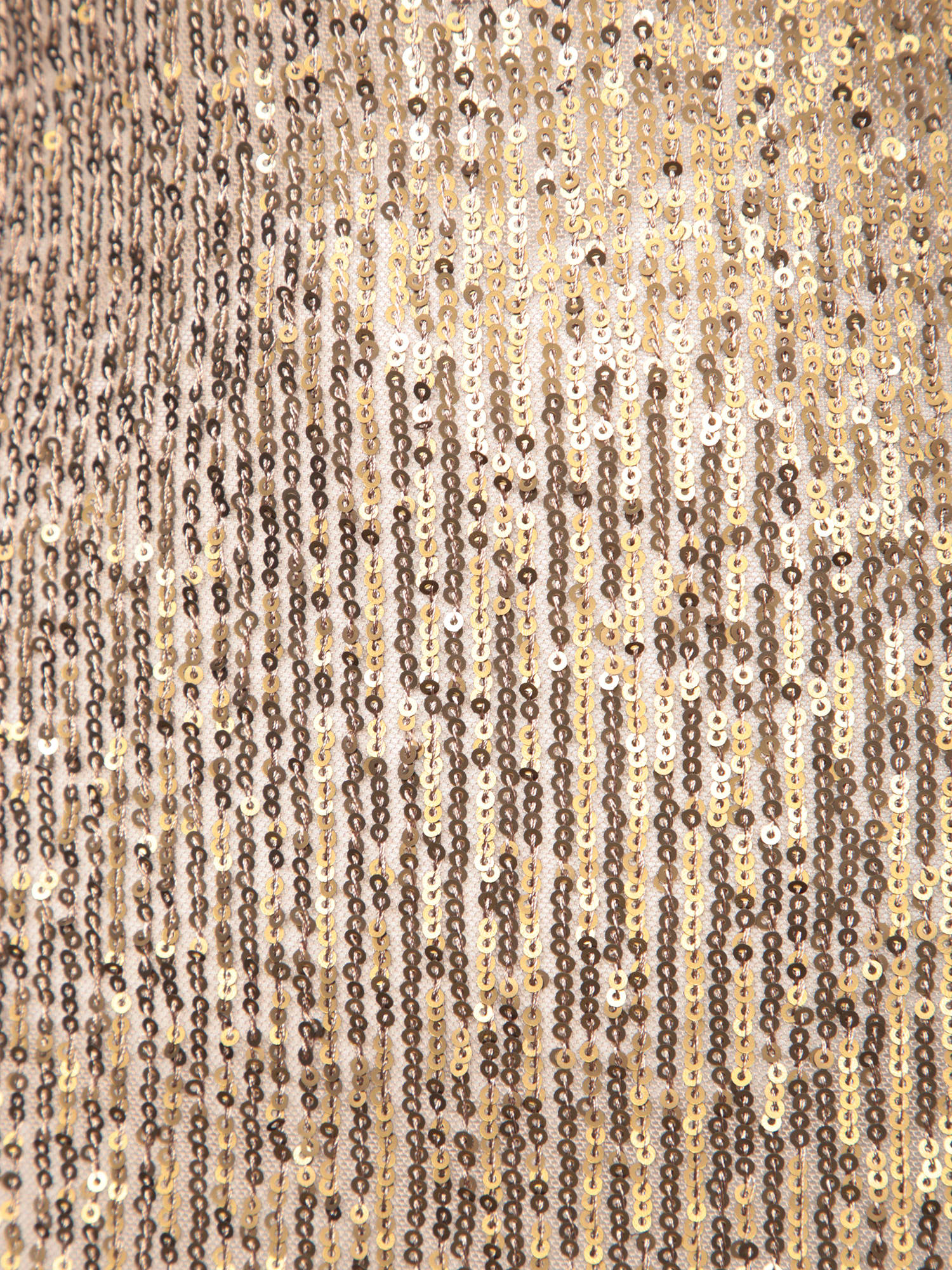 Shop Norma Kamali Long Drop Sequin Gold Dress In Metallic