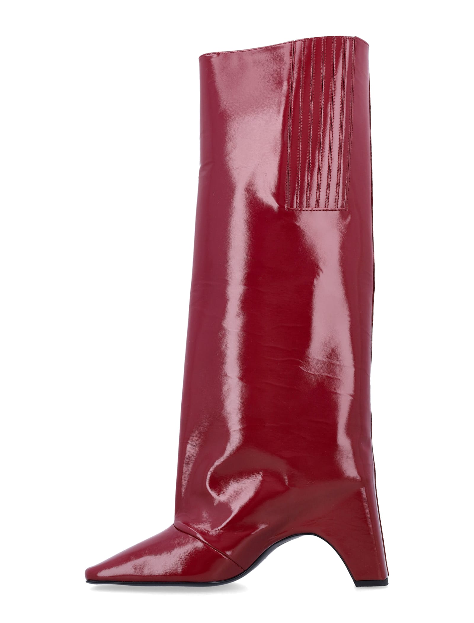 Shop Coperni Bridge Boot In Burgundy Red