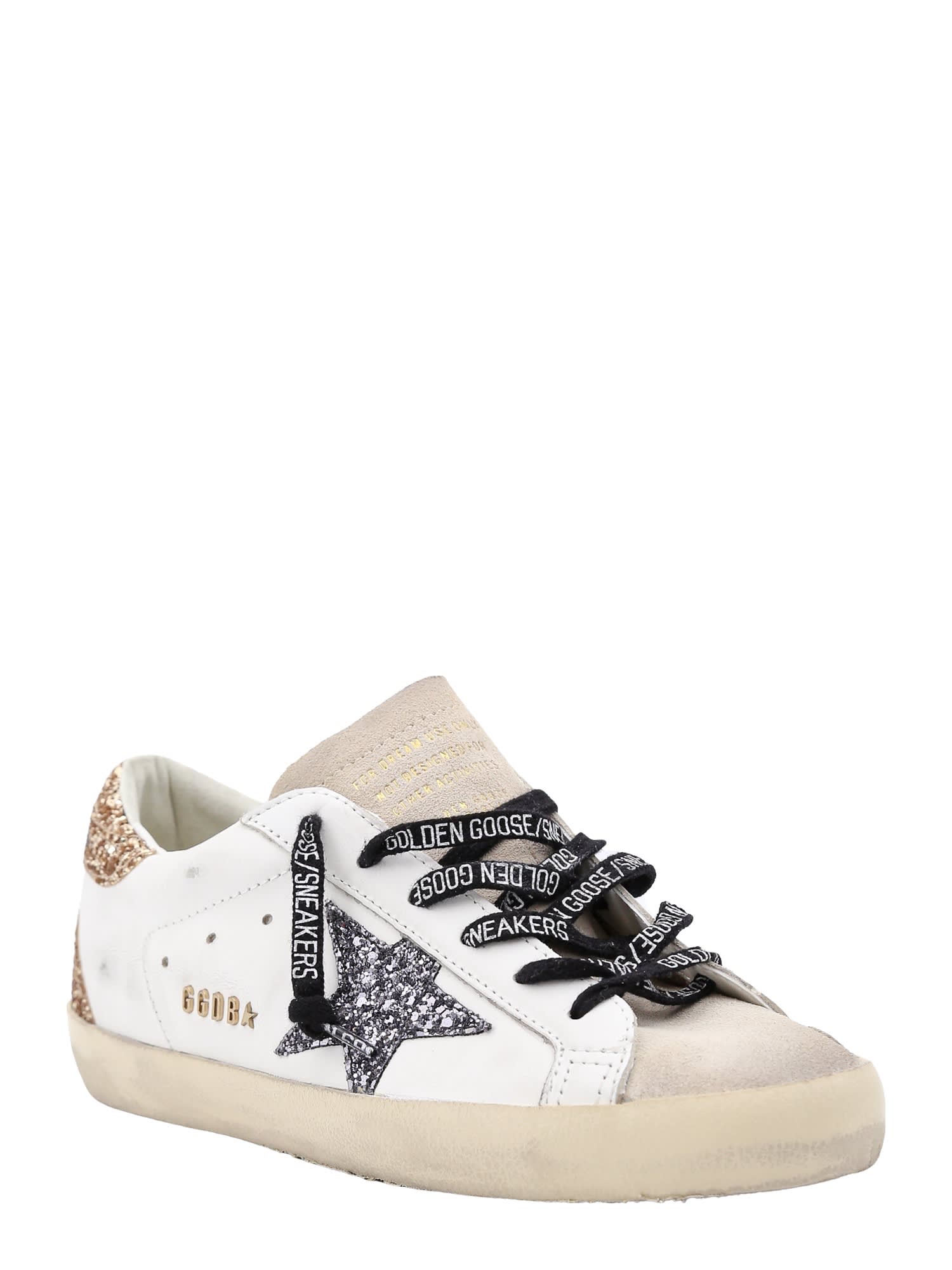 Golden Goose Leather Super-star Sneakers In White