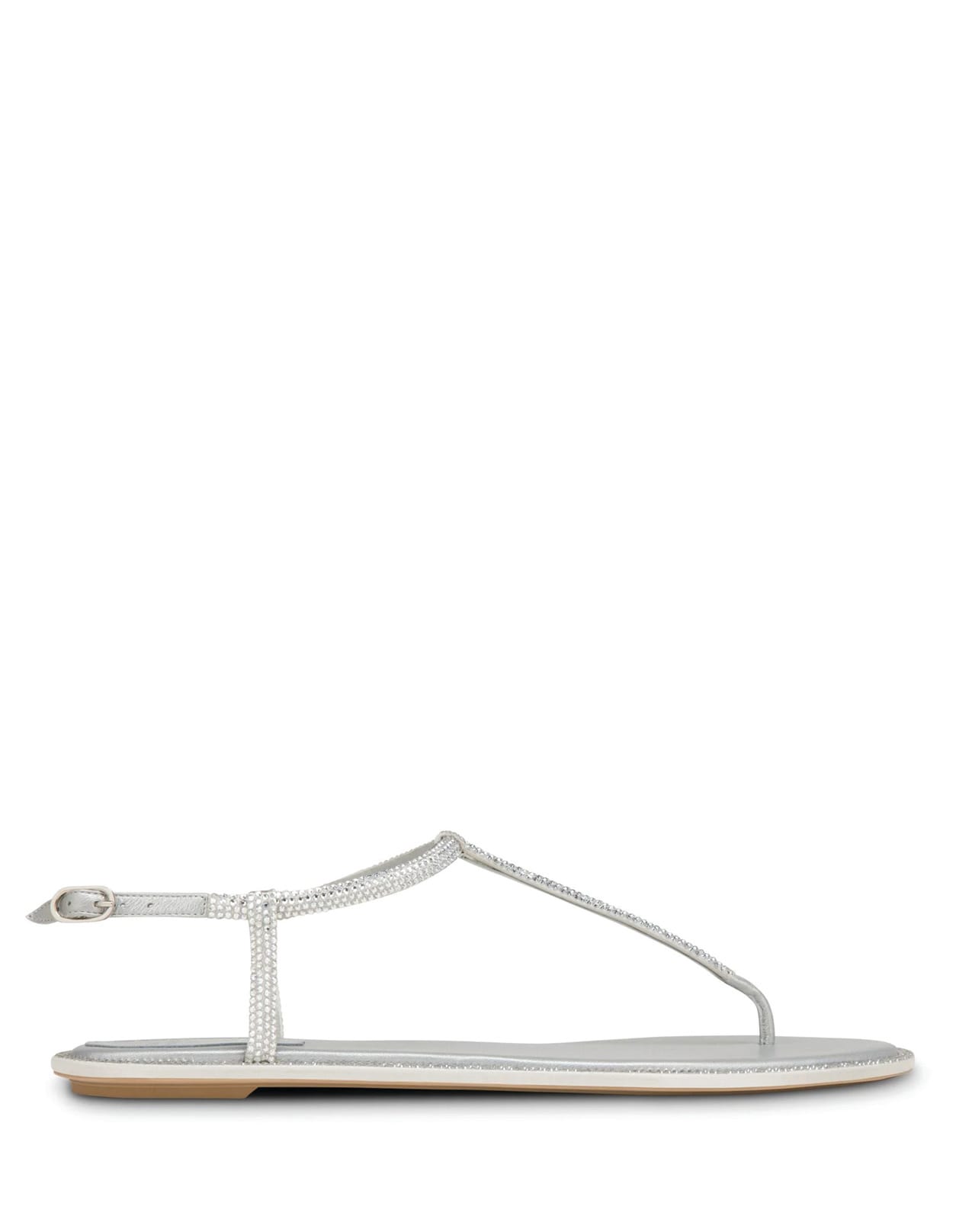 Shop René Caovilla Grey Diana Low Jewel Sandals