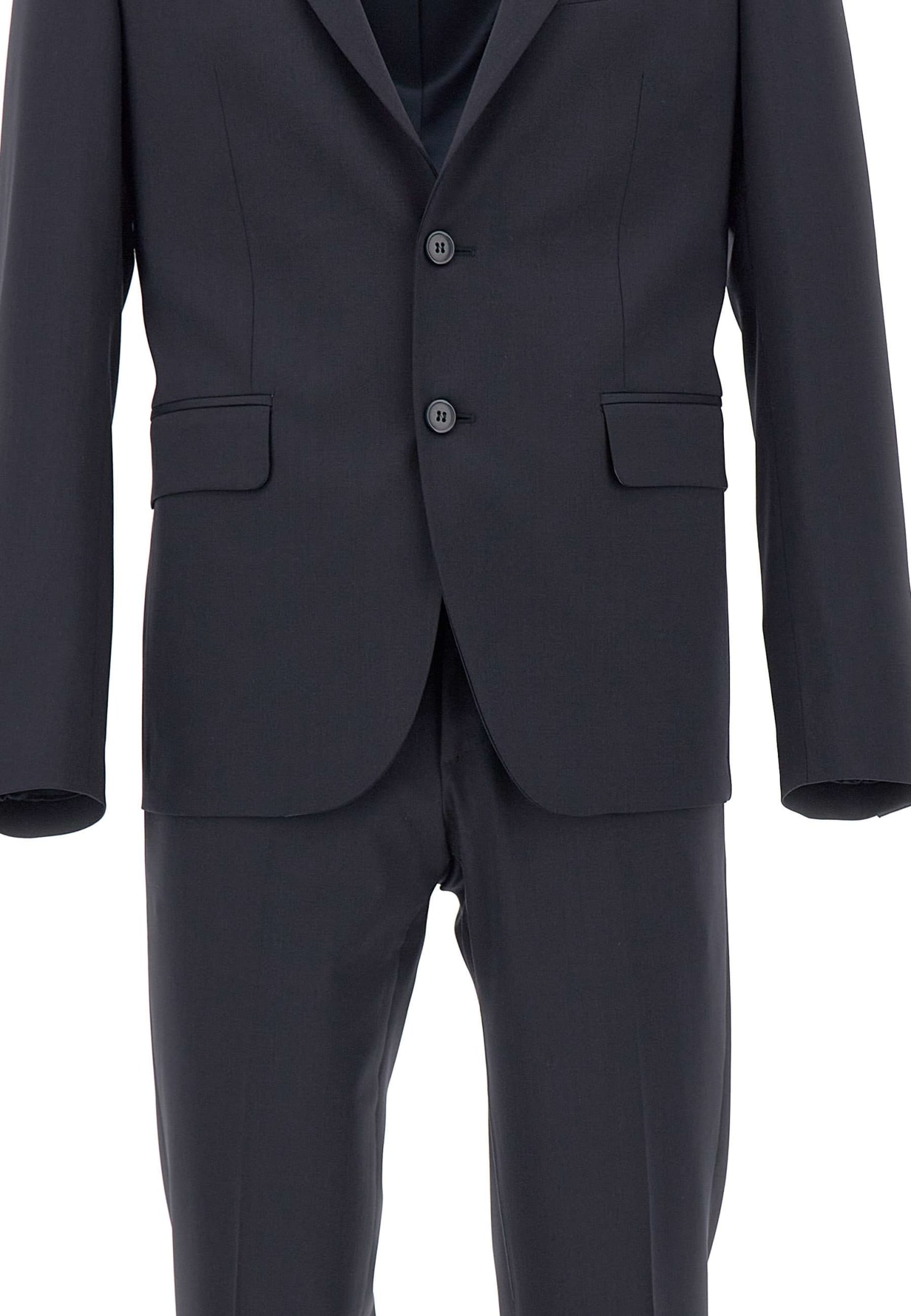 Shop Brian Dales Ga87 Suit Two-piece Cool Wool In Blue