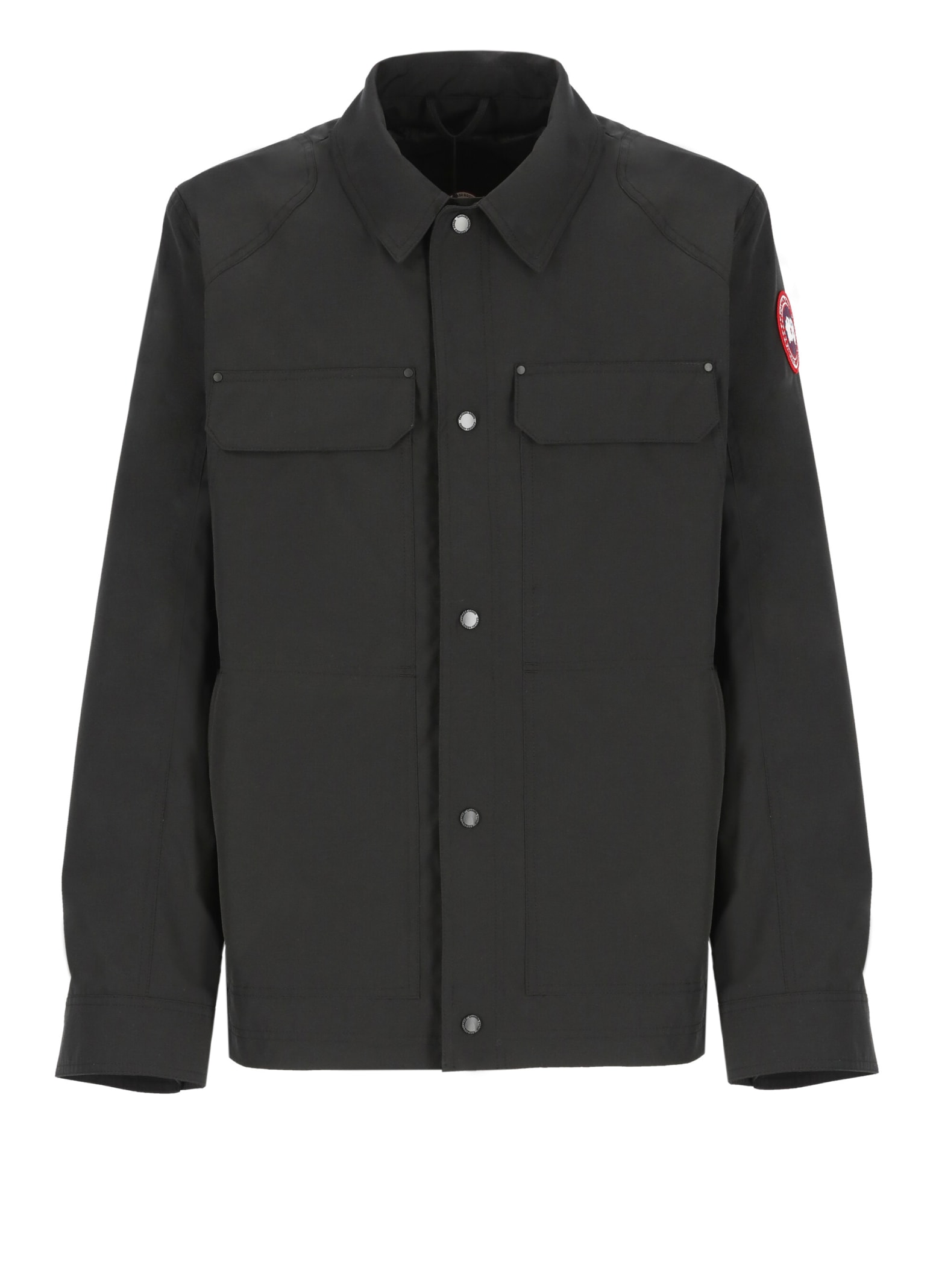 Shop Canada Goose Burnaby Jacket In Black