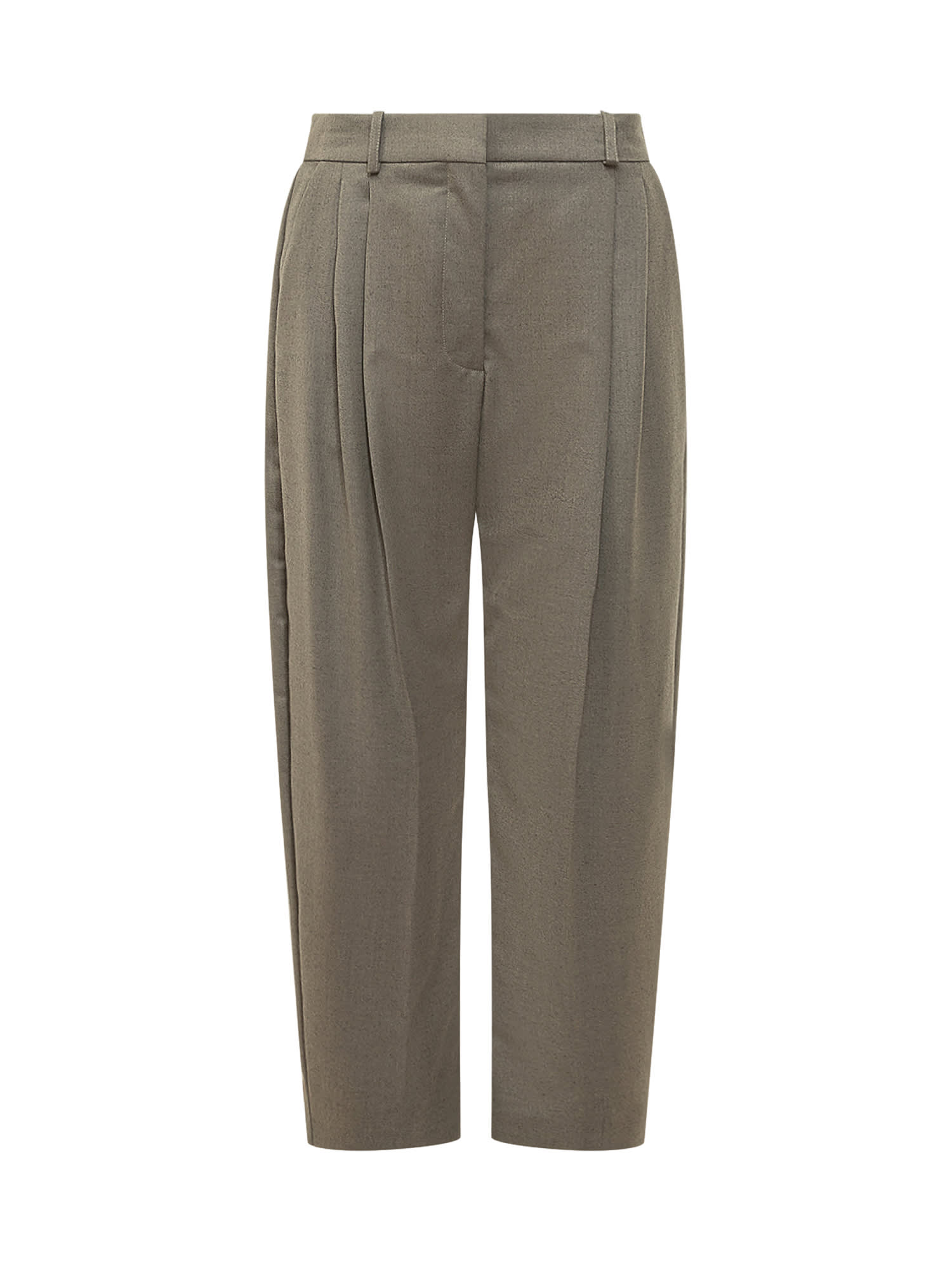 Shop Stella Mccartney Trousers In Light Moss