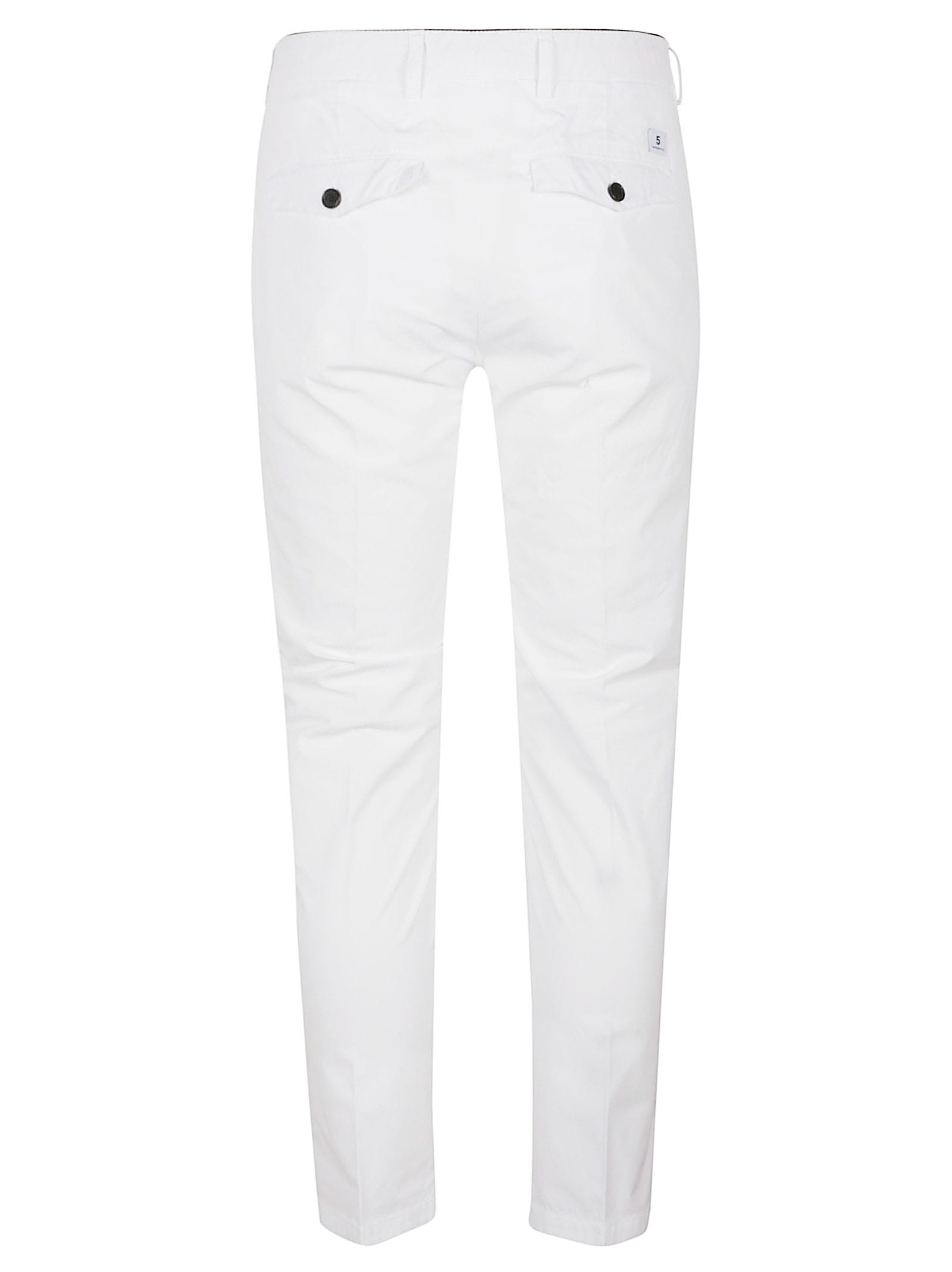Shop Department Five Prince Pences Chinos Pant In Bianco Ottico