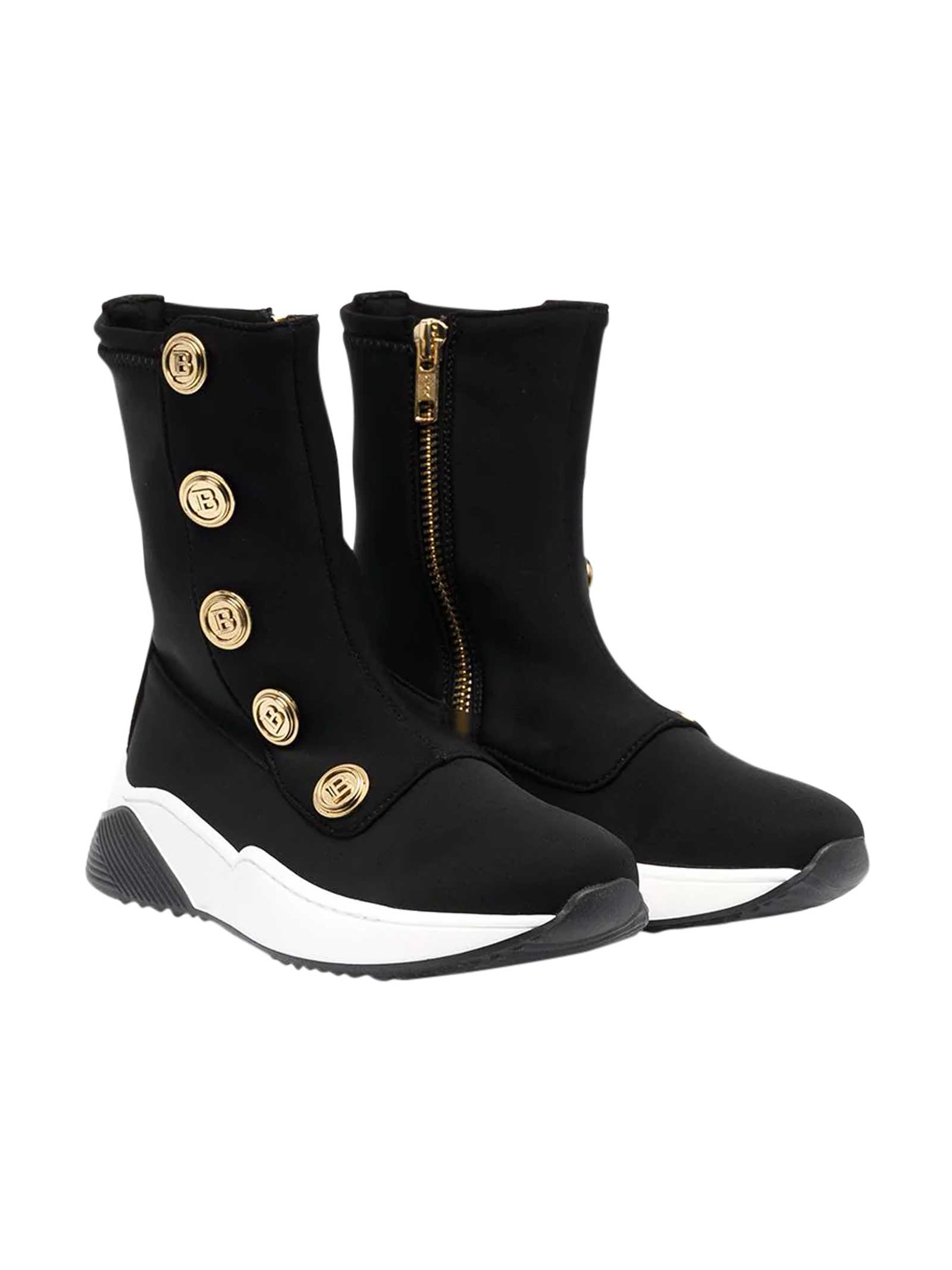 Buy Balmain Black Boots online, shop Balmain shoes with free shipping